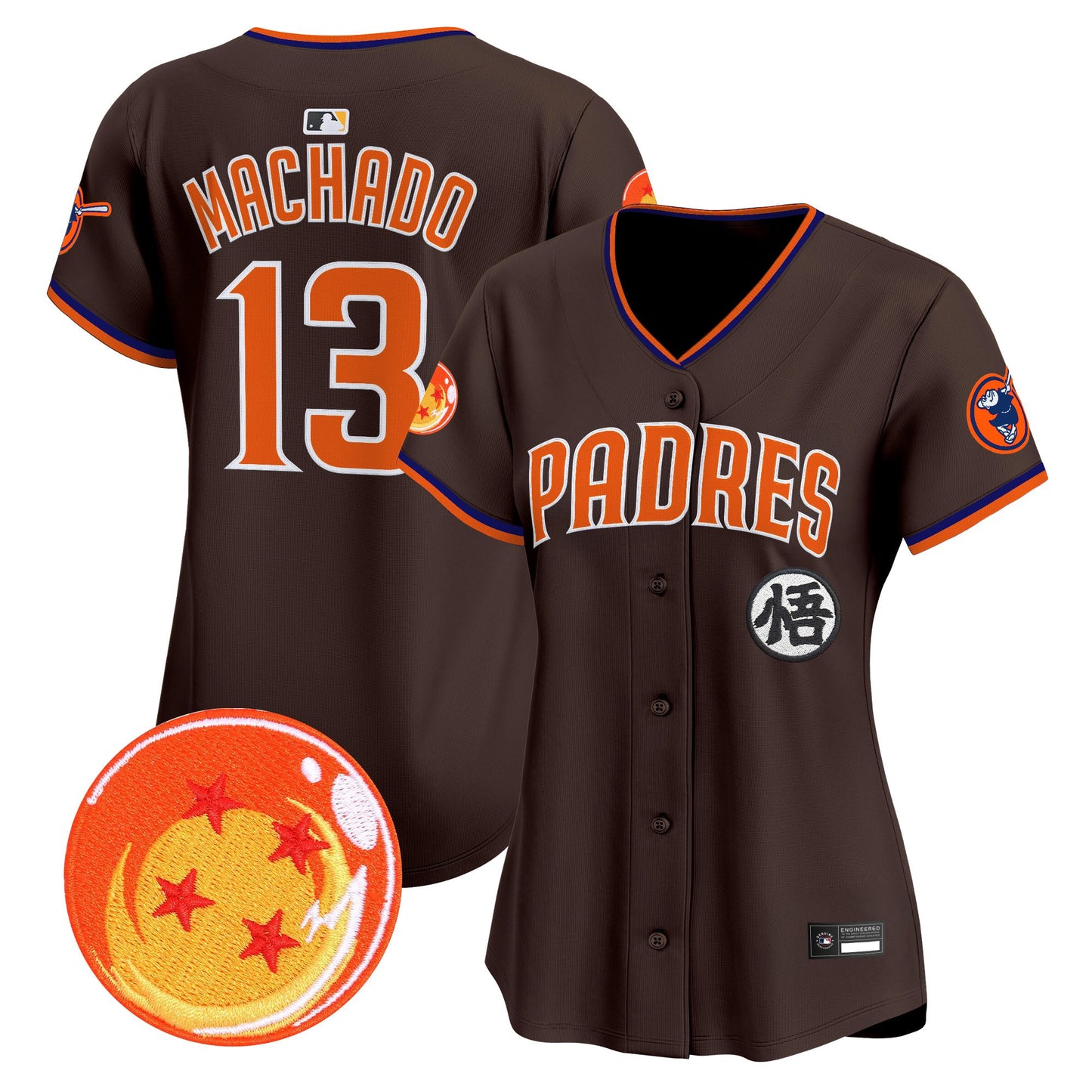 Women's Padres x Dragon Ball Vapor Premier Limited Jersey - All Stitched
