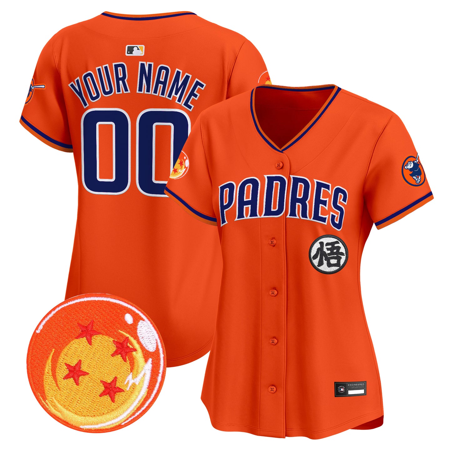 Padres x Dragon Ball Vapor Premier Limited Custom Jersey - All Stitched
