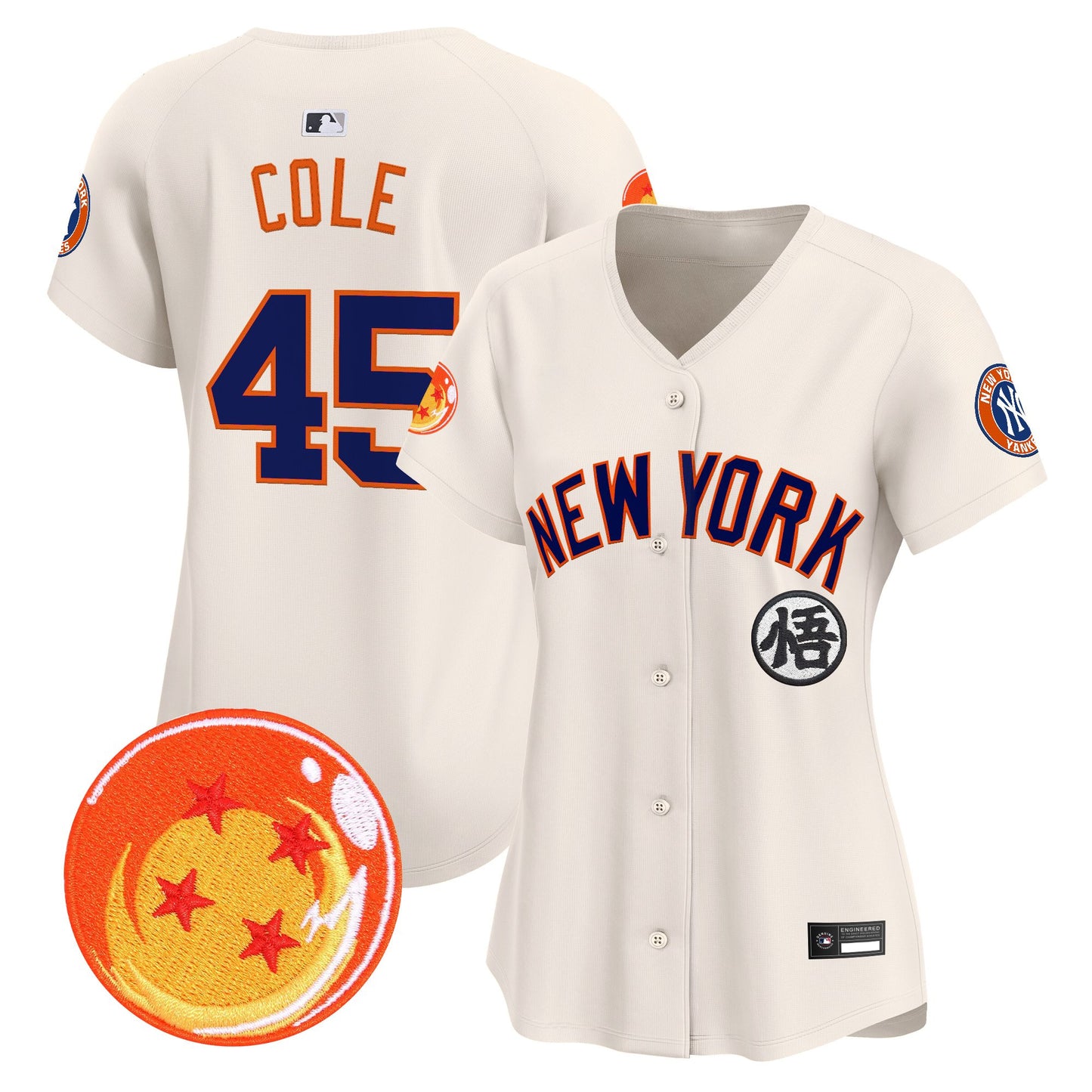 Women's New York Yankees x Dragon Ball Vapor Premier Limited Jersey - All Stitched