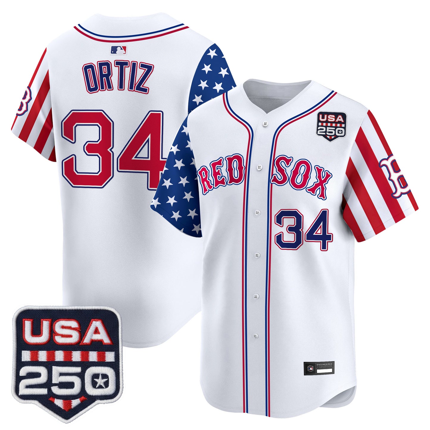 Men's Boston Red Sox "America 250 Edition" Vapor Premier Limited Jersey - All Stitched