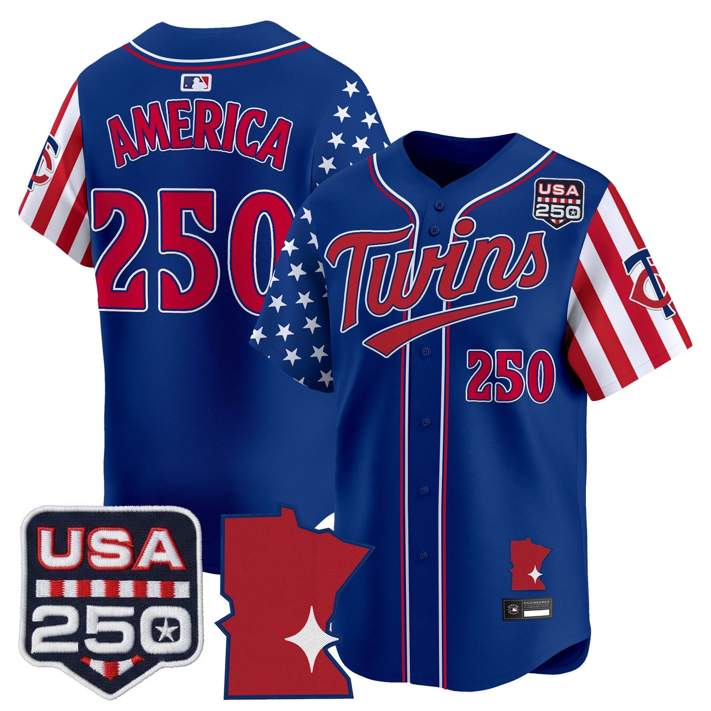 Men's Minnesota Twins "America 250 Edition" Vapor Premier Limited Jersey - All Stitched