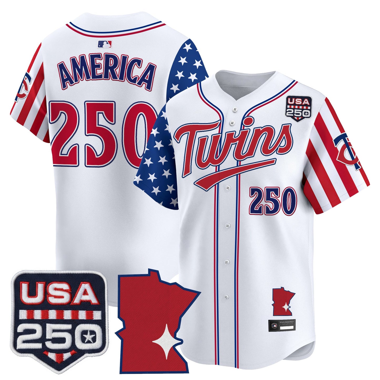 Men's Minnesota Twins "America 250 Edition" Vapor Premier Limited Jersey - All Stitched