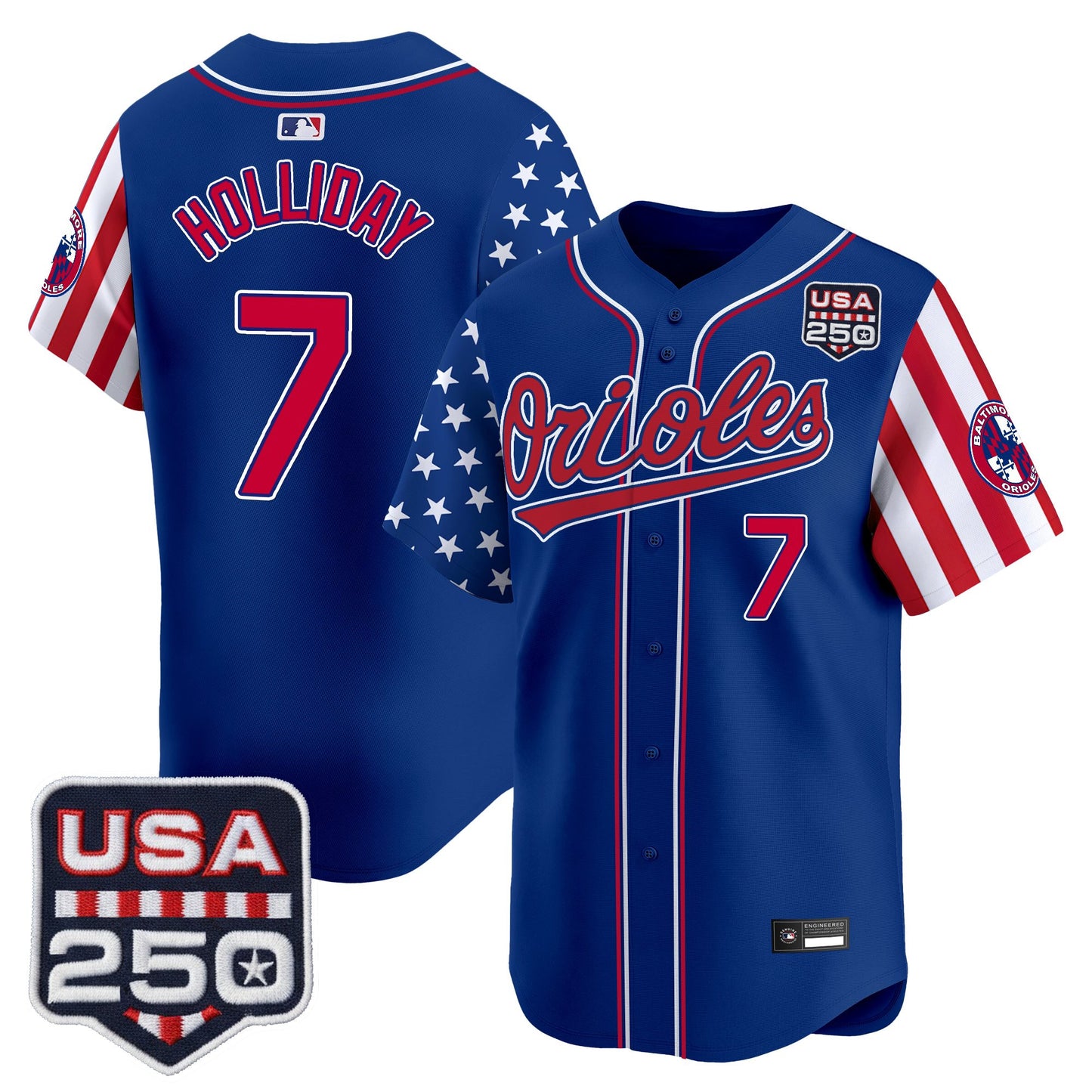 Men's Baltimore Orioles "America 250 Edition" Vapor Premier Limited Jersey - All Stitched