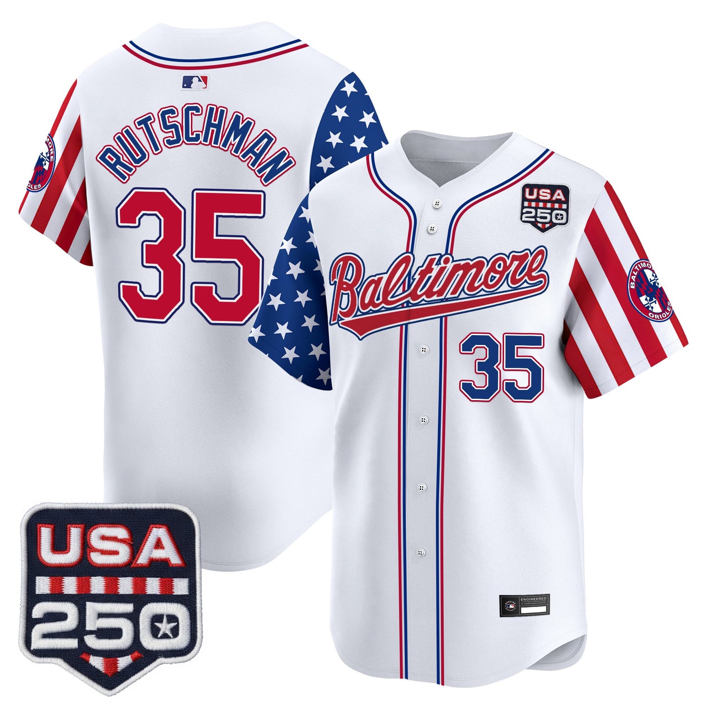 Men's Baltimore Orioles "America 250 Edition" Vapor Premier Limited Jersey - All Stitched