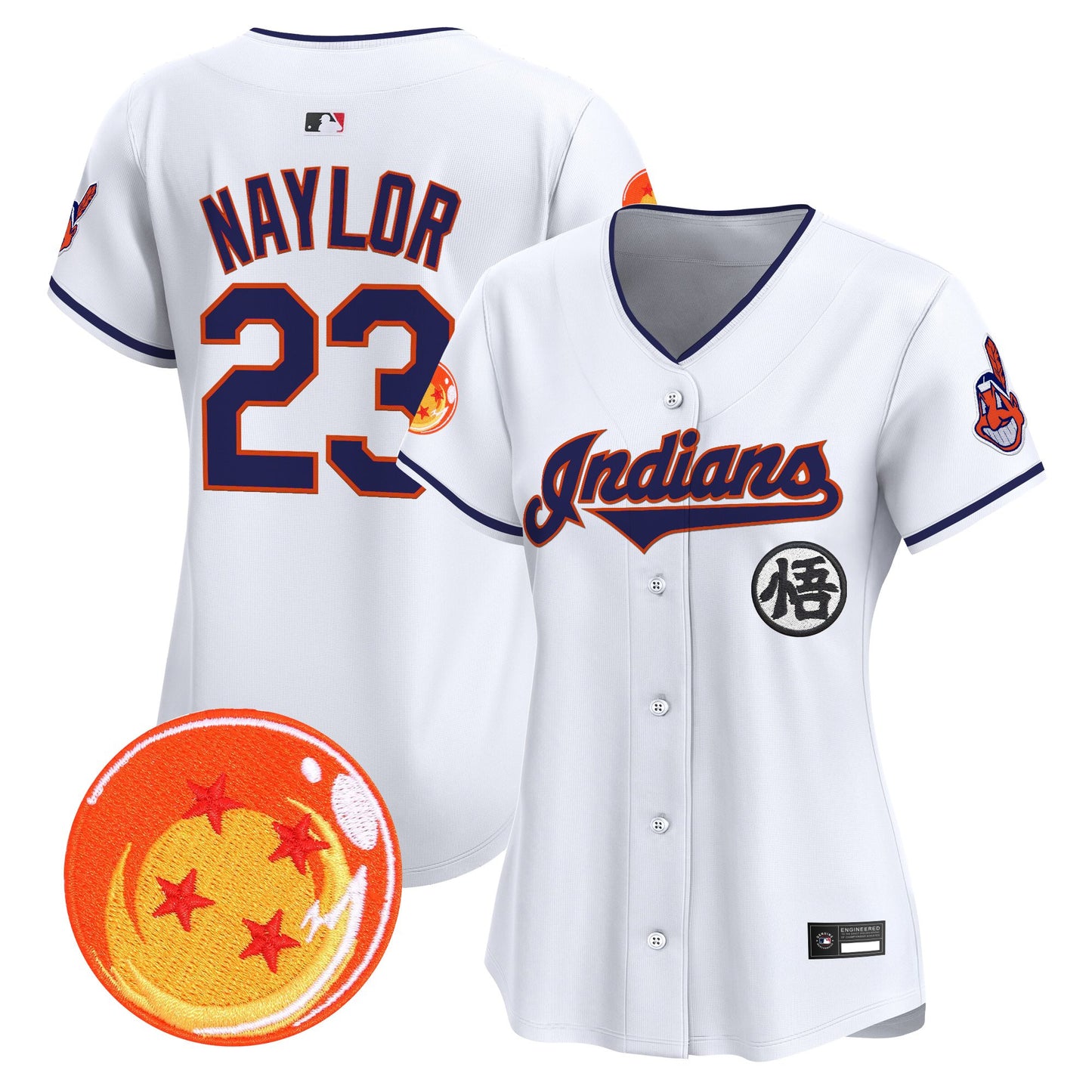 Women's Cleveland Indians x Dragon Ball Vapor Premier Limited Jersey - All Stitched