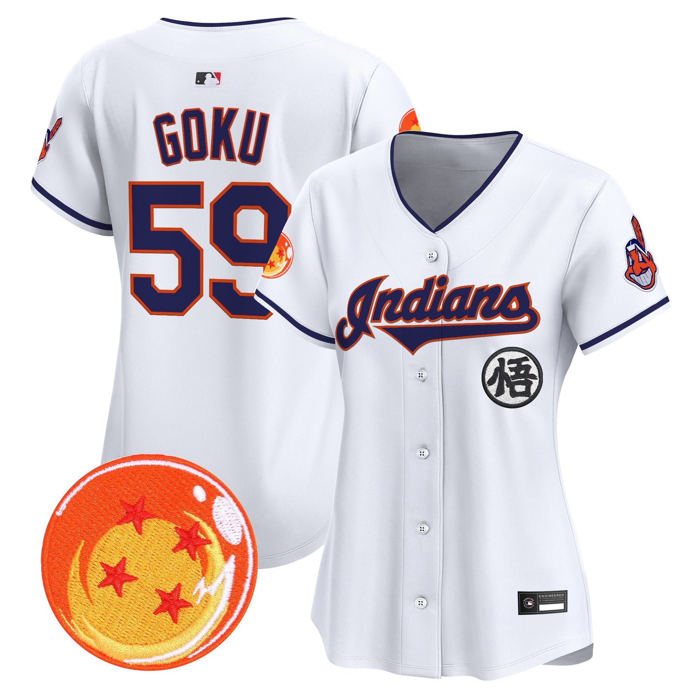 Women's Cleveland Indians x Dragon Ball Vapor Premier Limited Jersey - All Stitched