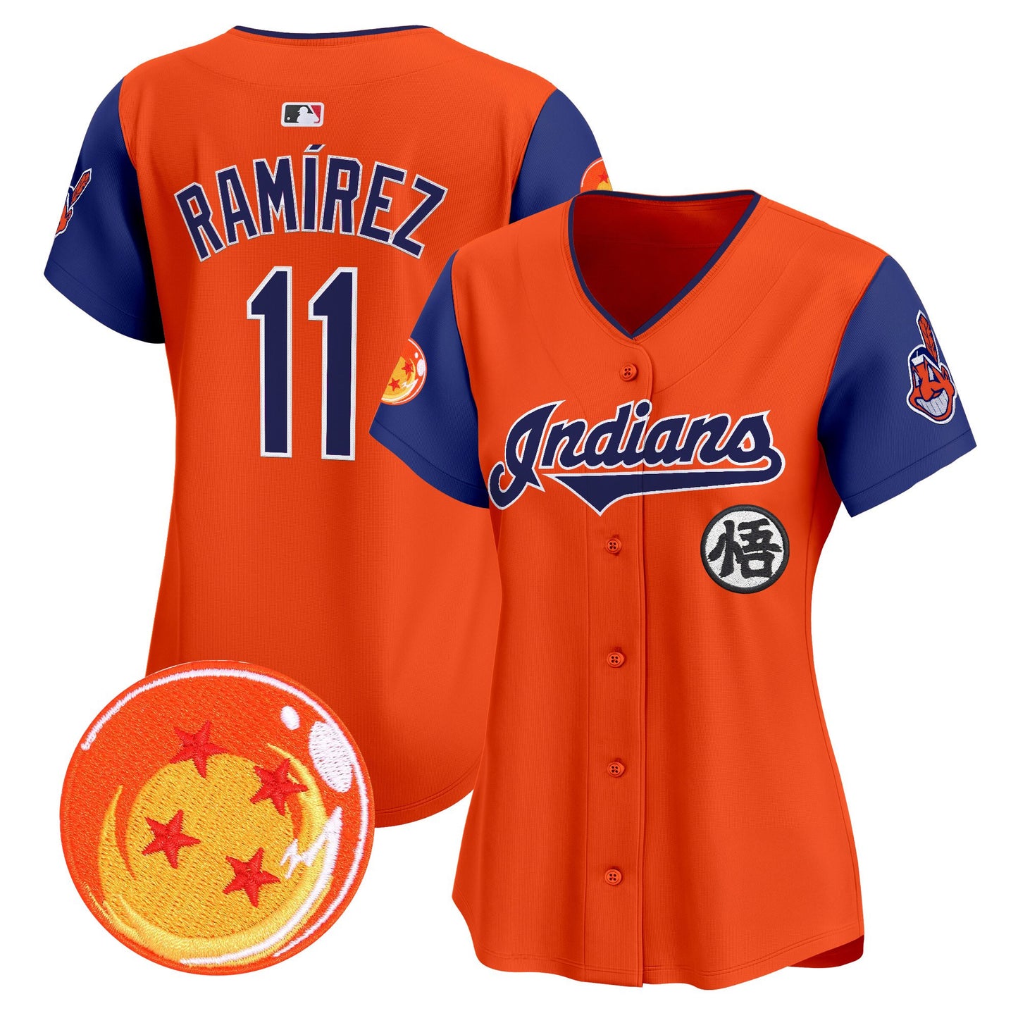 Women's Cleveland Indians x Dragon Ball Vapor Premier Limited Jersey - All Stitched