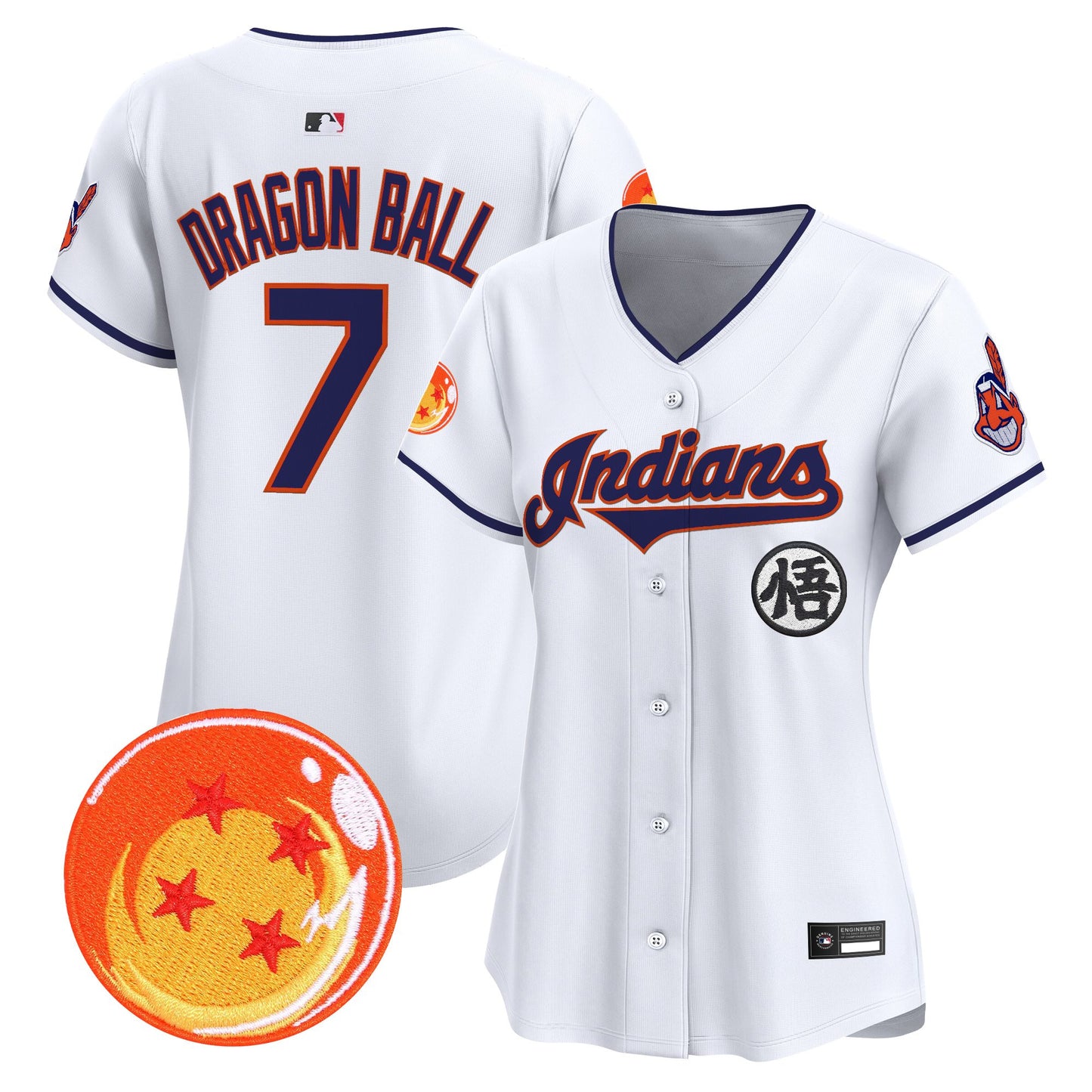 Women's Cleveland Indians x Dragon Ball Vapor Premier Limited Jersey - All Stitched