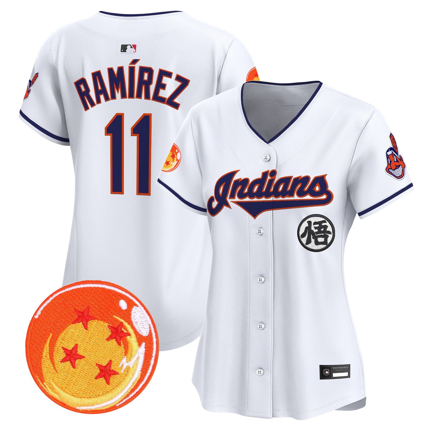 Women's Cleveland Indians x Dragon Ball Vapor Premier Limited Jersey - All Stitched