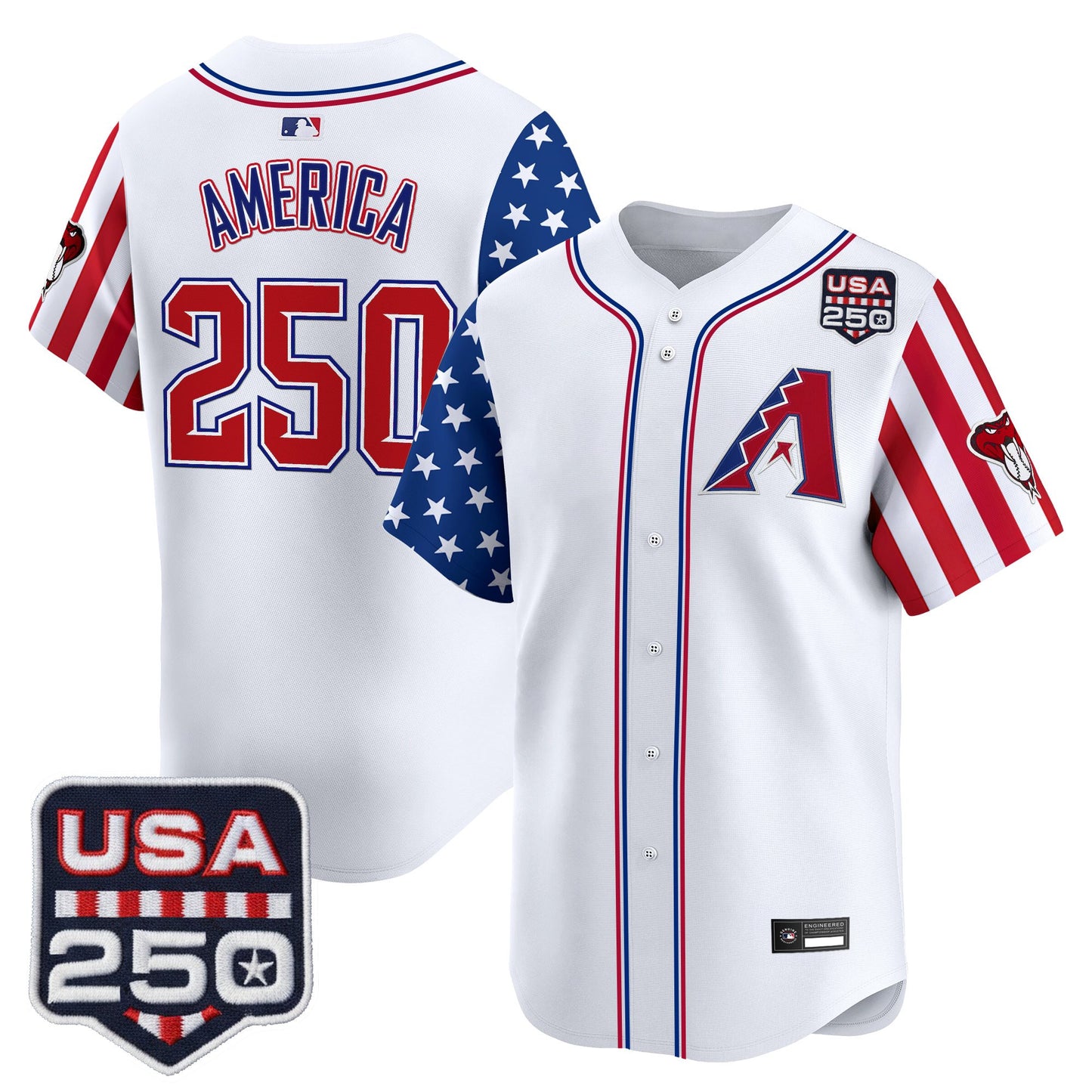 Men's Arizona Diamondbacks "America 250 Edition" Vapor Premier Limited Jersey - All Stitched