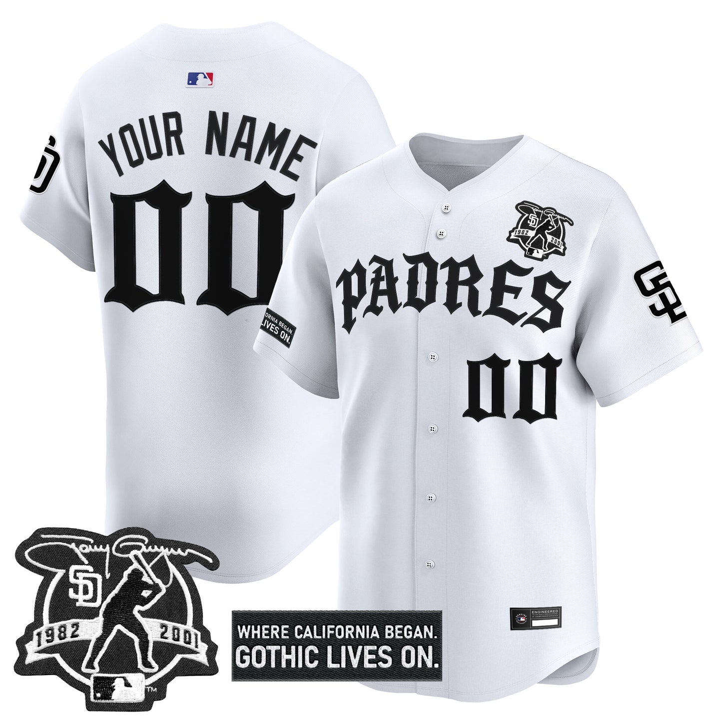 San Diego Padres 'Old English Edition' Vapor Premier Limited Custom Jersey - All Stitched