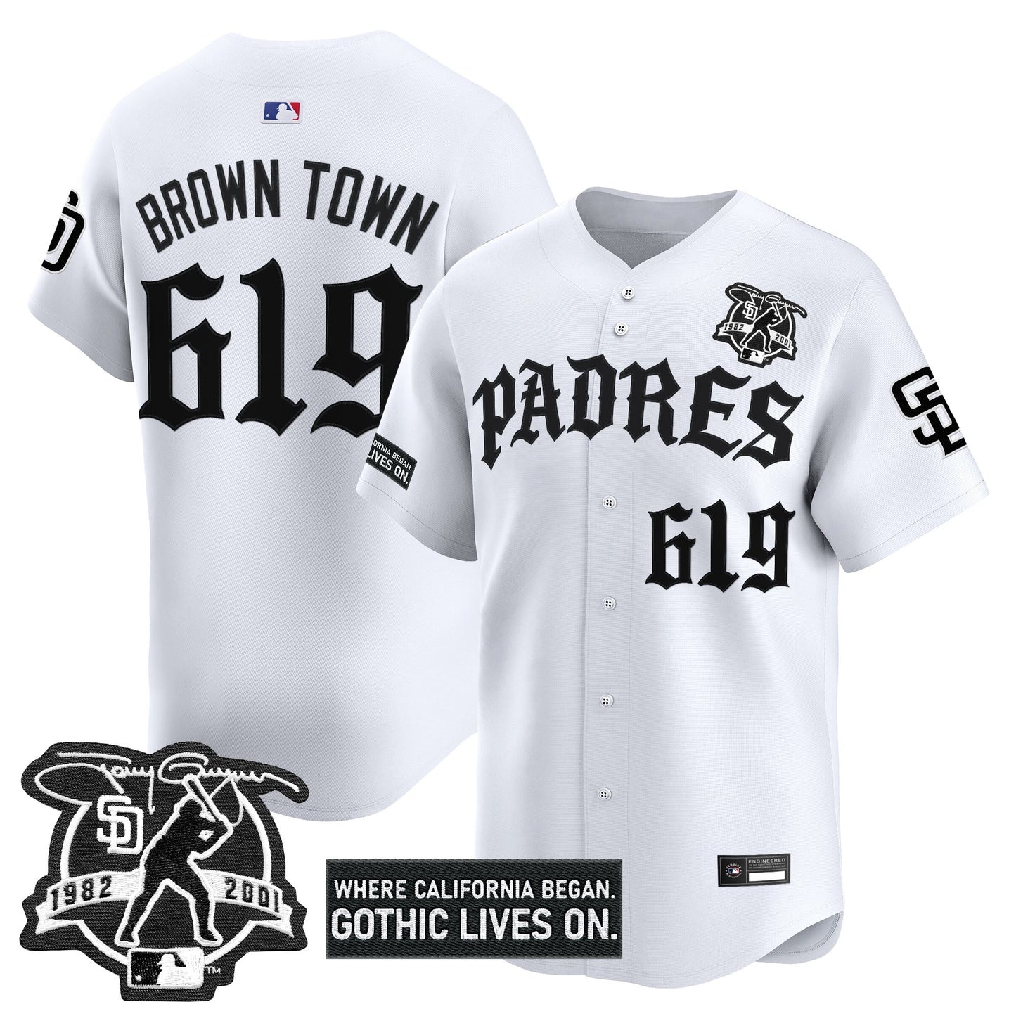 Men's San Diego Padres 'Old English Edition' Vapor Premier Limited Jersey - All Stitched