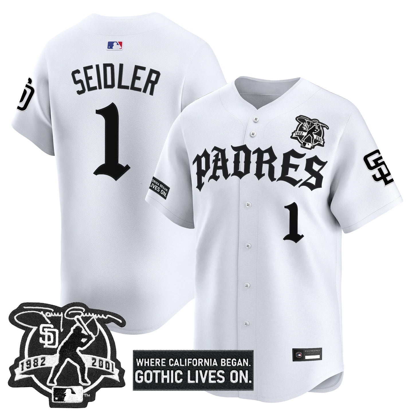 Men's San Diego Padres 'Old English Edition' Vapor Premier Limited Jersey - All Stitched