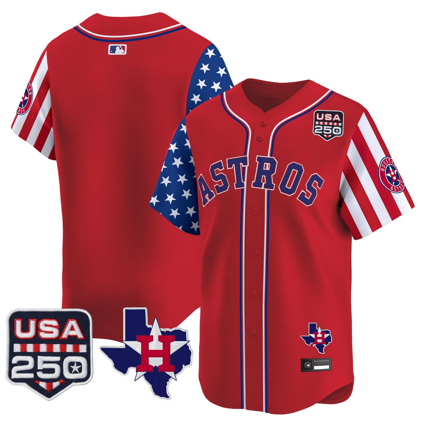 Men's Houston Astros "America 250 Edition" Vapor Premier Limited Jersey - All Stitched