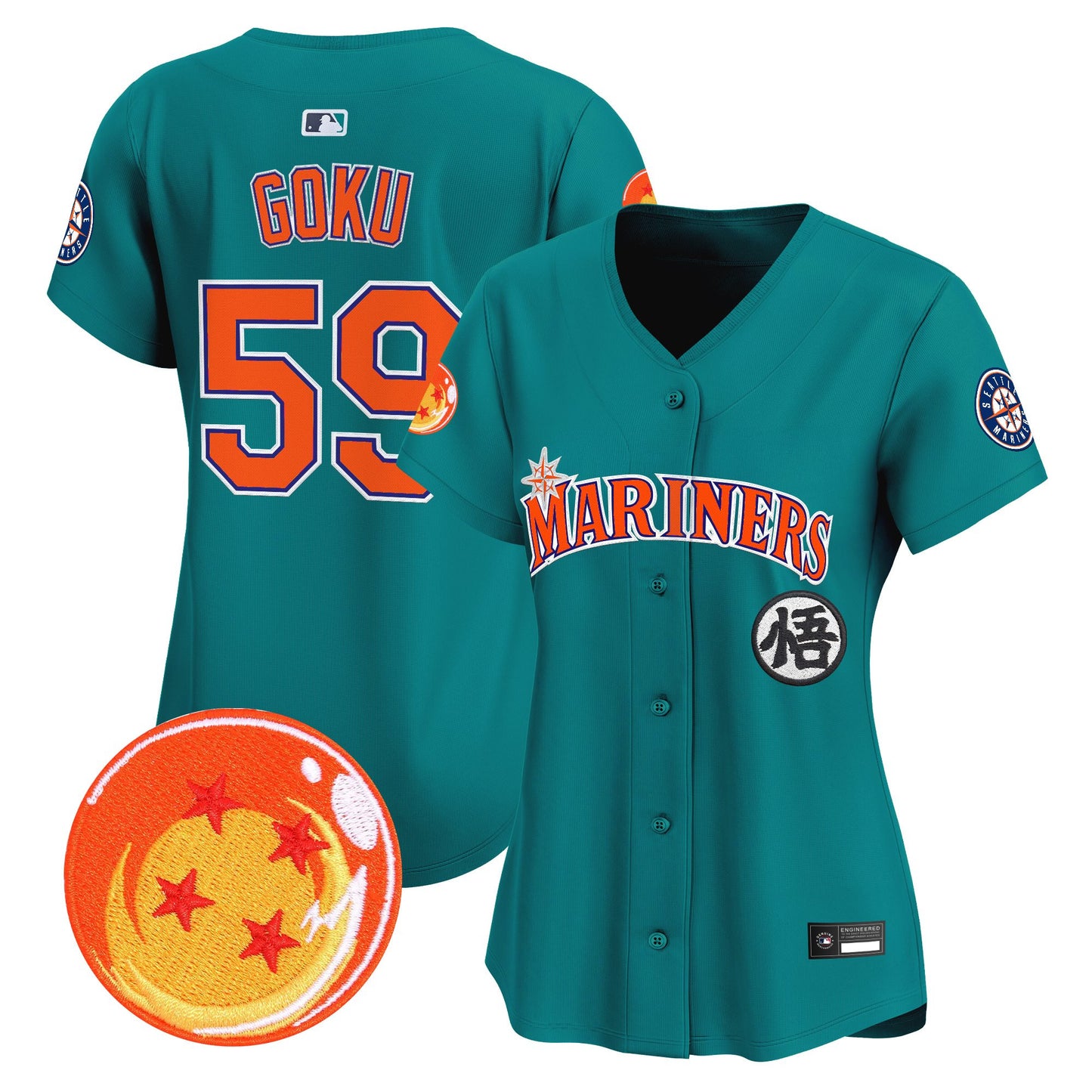 Women's Seattle Mariners x Dragon Ball Vapor Premier Limited Jersey - All Stitched