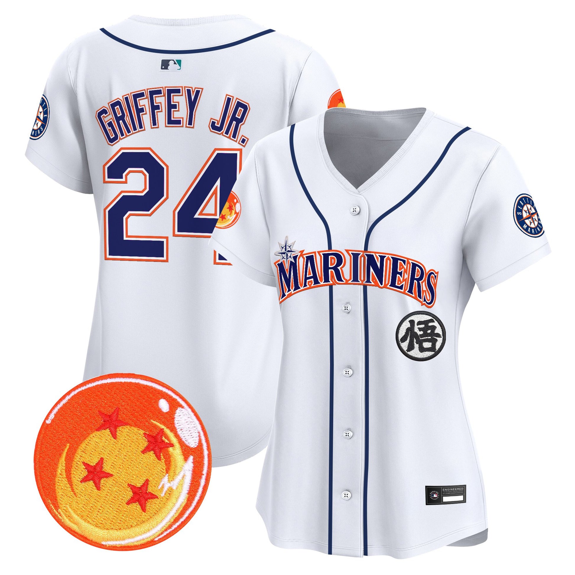 Women's Seattle Mariners x Dragon Ball Vapor Premier Limited Jersey - All Stitched