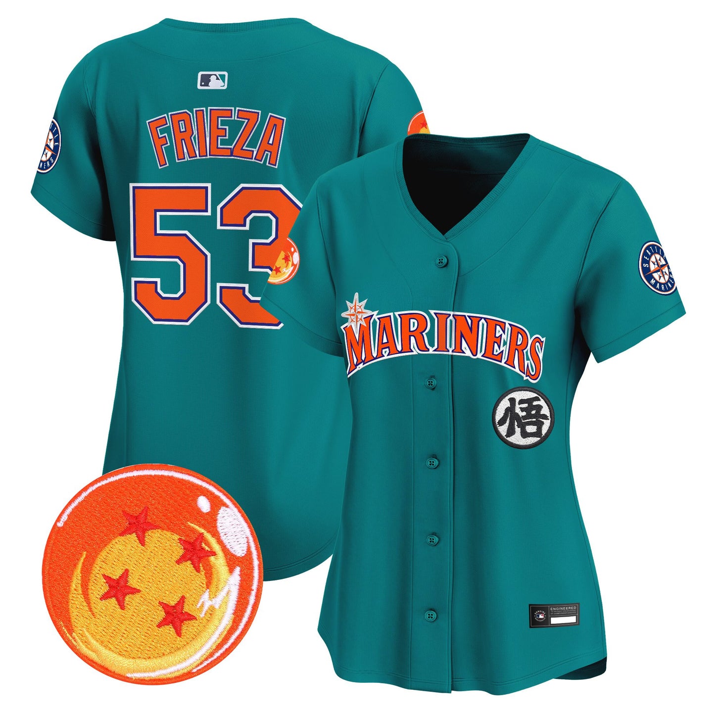 Women's Seattle Mariners x Dragon Ball Vapor Premier Limited Jersey - All Stitched