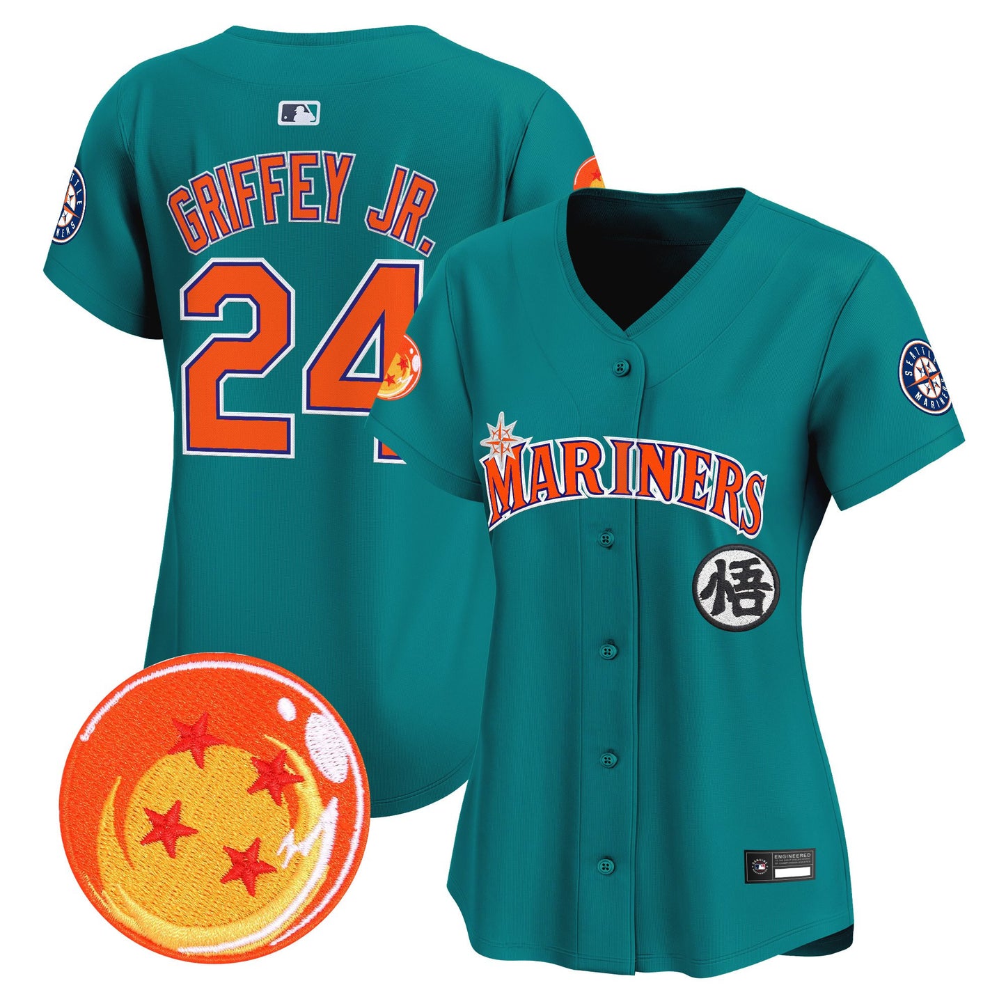 Women's Seattle Mariners x Dragon Ball Vapor Premier Limited Jersey - All Stitched