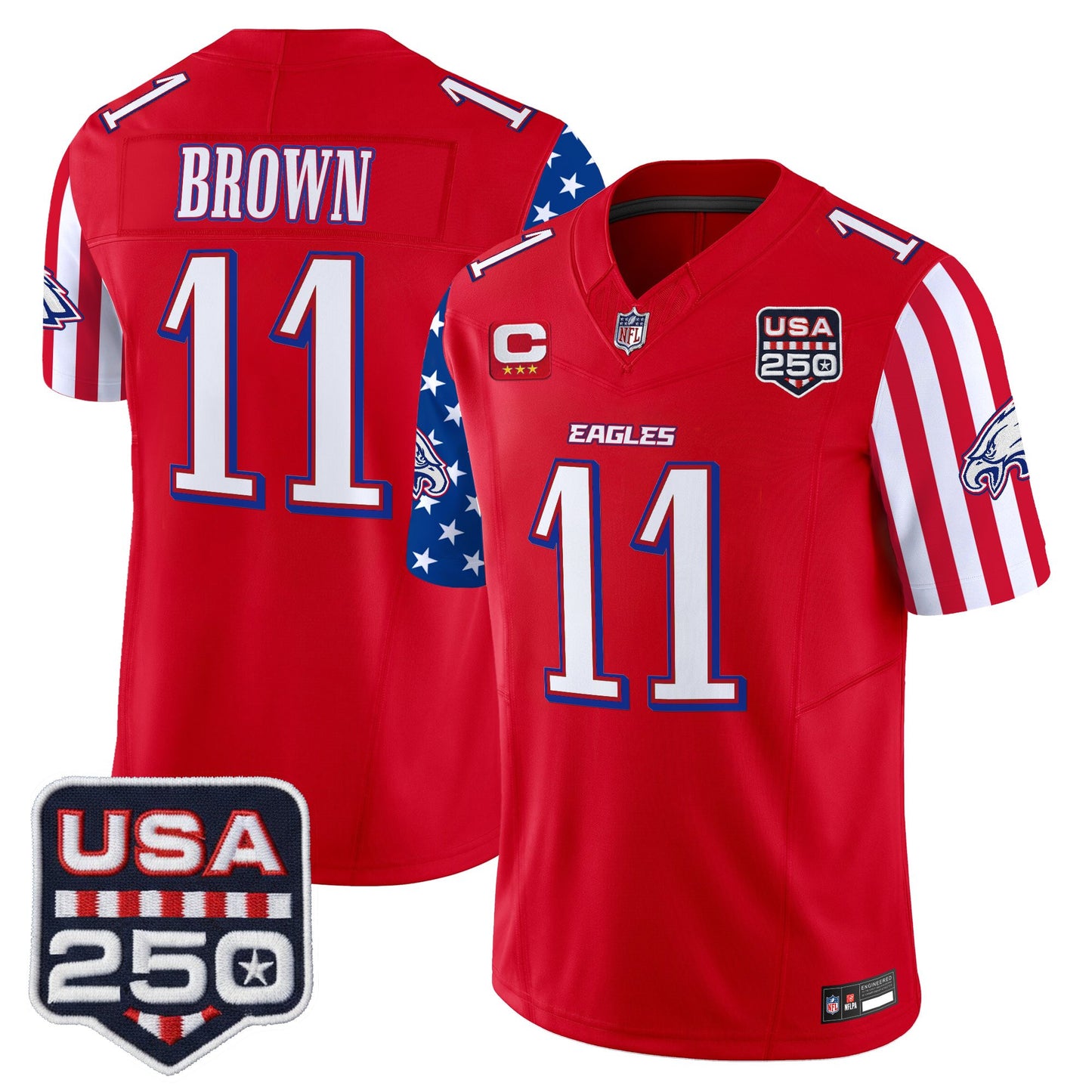 Men's Philadelphia Eagles "America 250 Edition" Vapor Limited Jersey - All Stitched