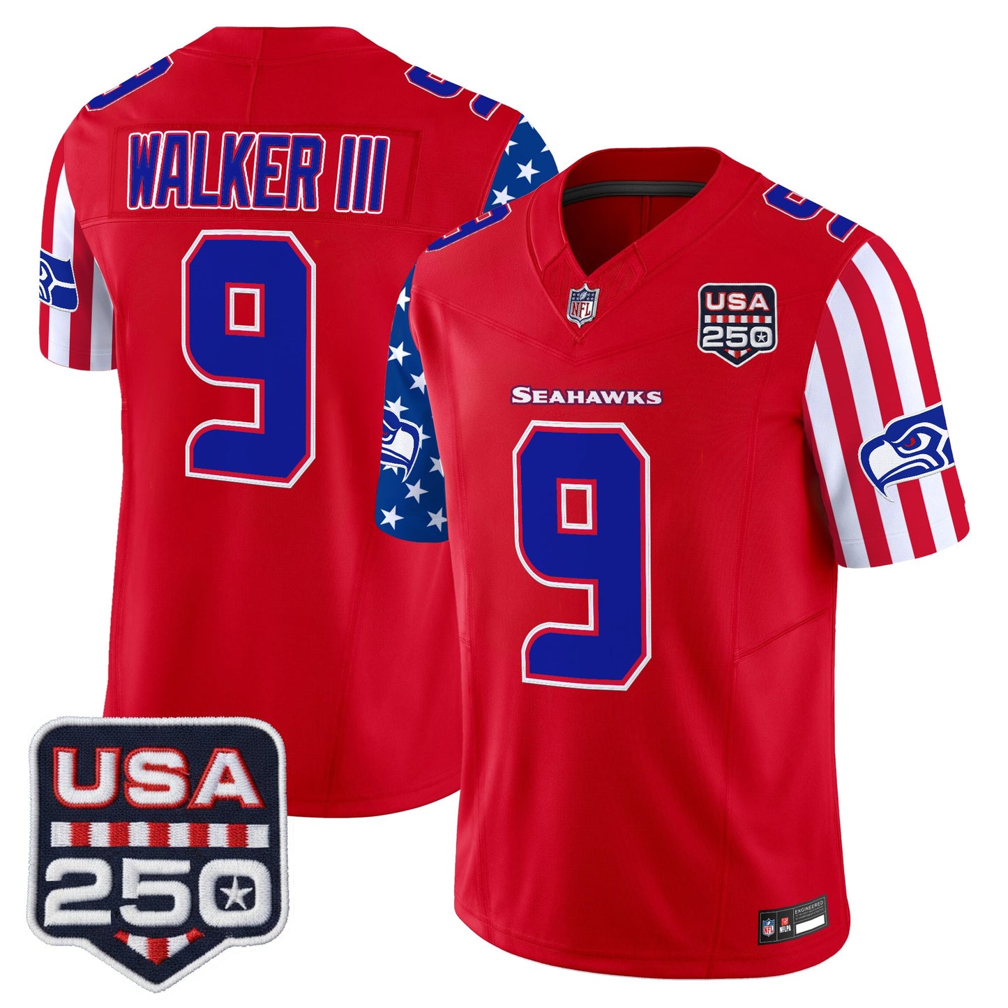 Men's Seattle Seahawks "America 250 Edition" Vapor Limited Jersey - All Stitched