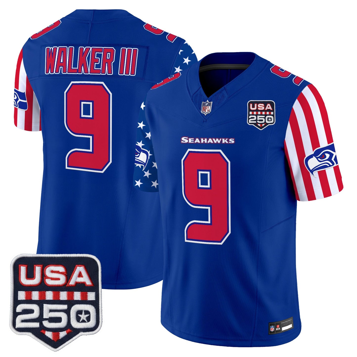 Men's Seattle Seahawks "America 250 Edition" Vapor Limited Jersey - All Stitched