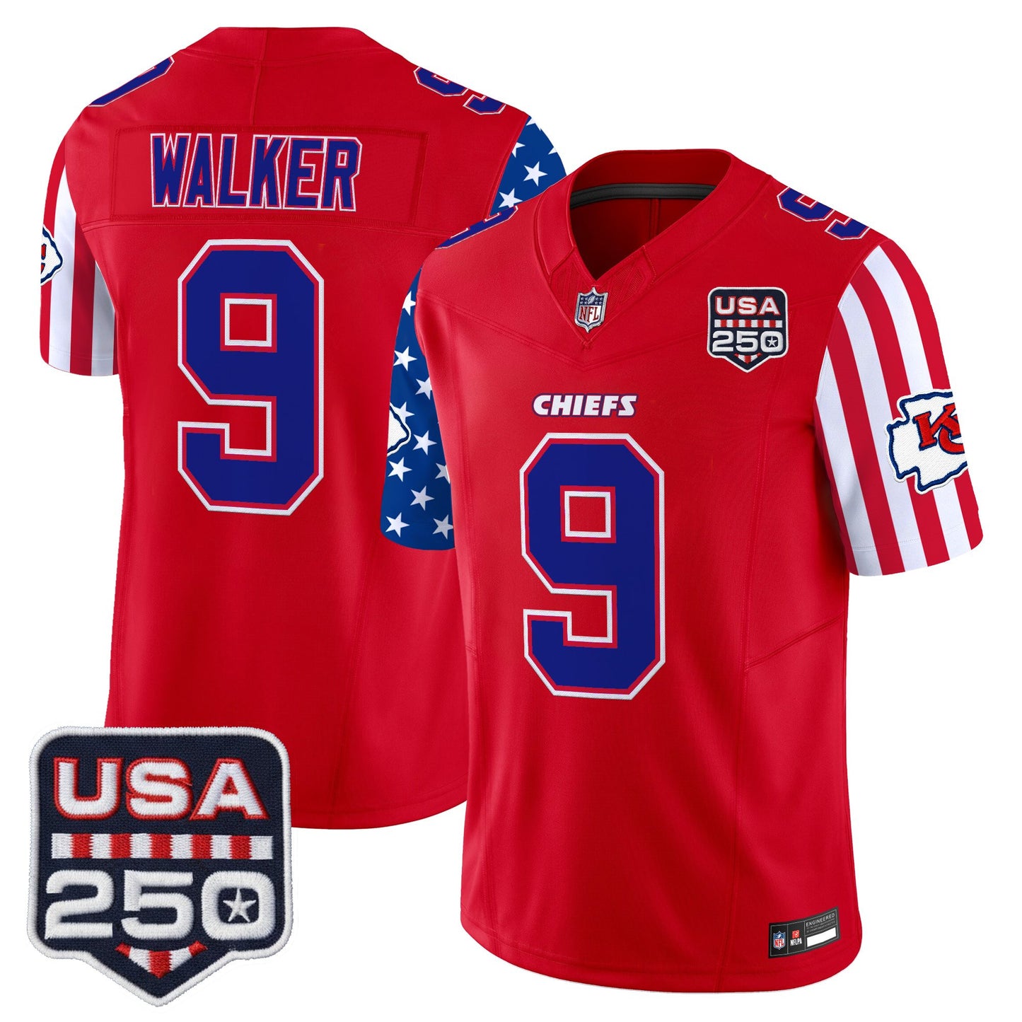 Men's Chiefs "America 250 Edition" Vapor Limited Jersey - All Stitched