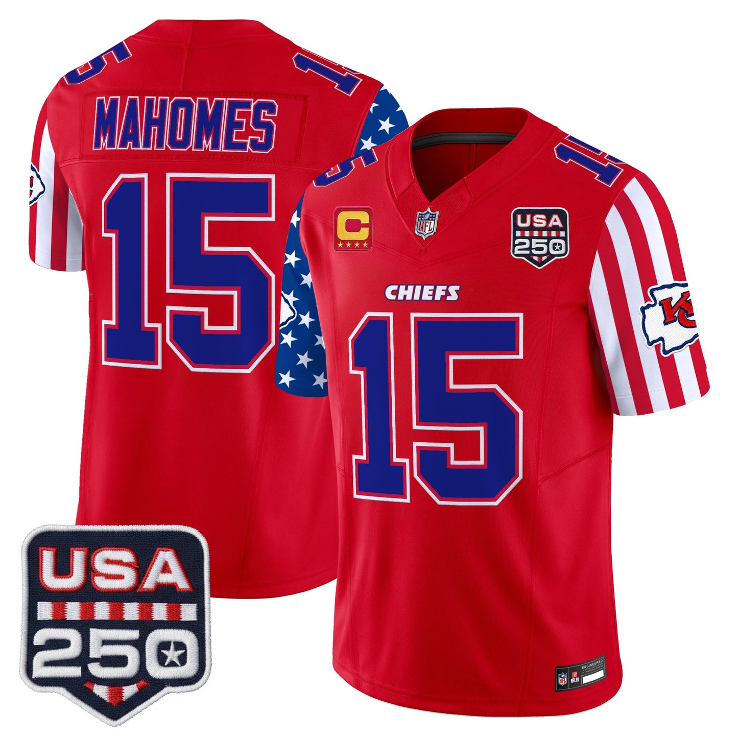 Men's Chiefs "America 250 Edition" Vapor Limited Jersey - All Stitched