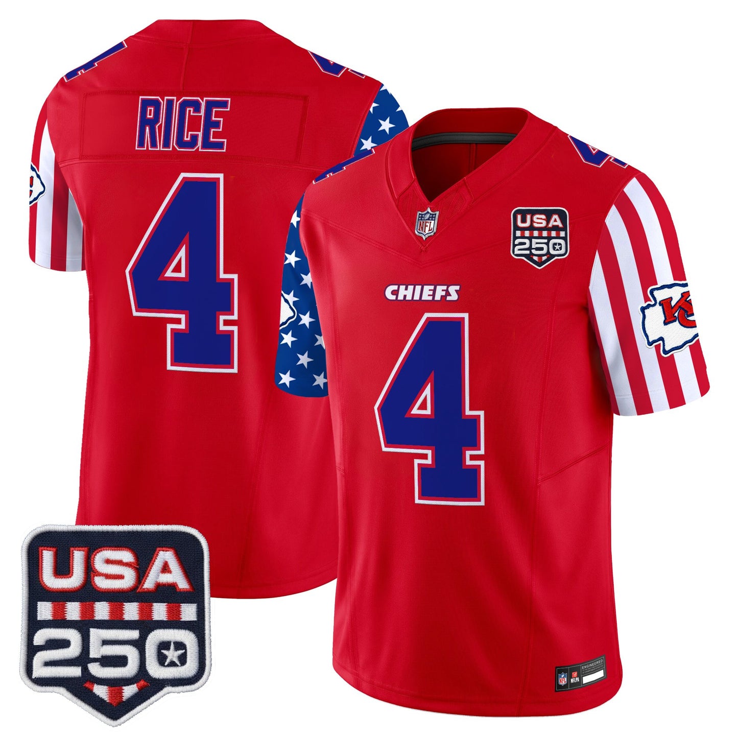 Men's Chiefs "America 250 Edition" Vapor Limited Jersey - All Stitched