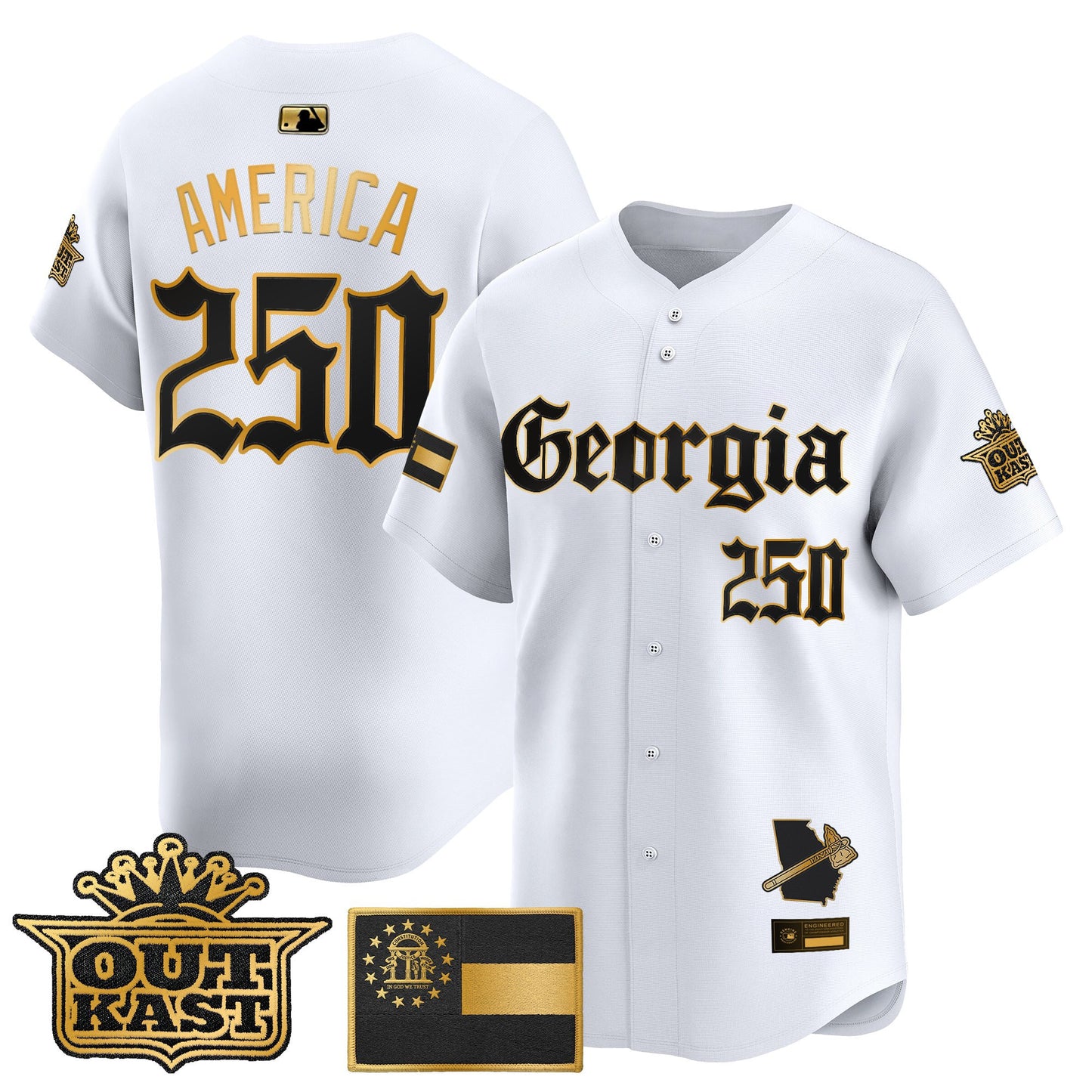Men's Atlanta Braves 'Georgia x Outkast Gothic Edition' Vapor Premier Limited Jersey - All Stitched