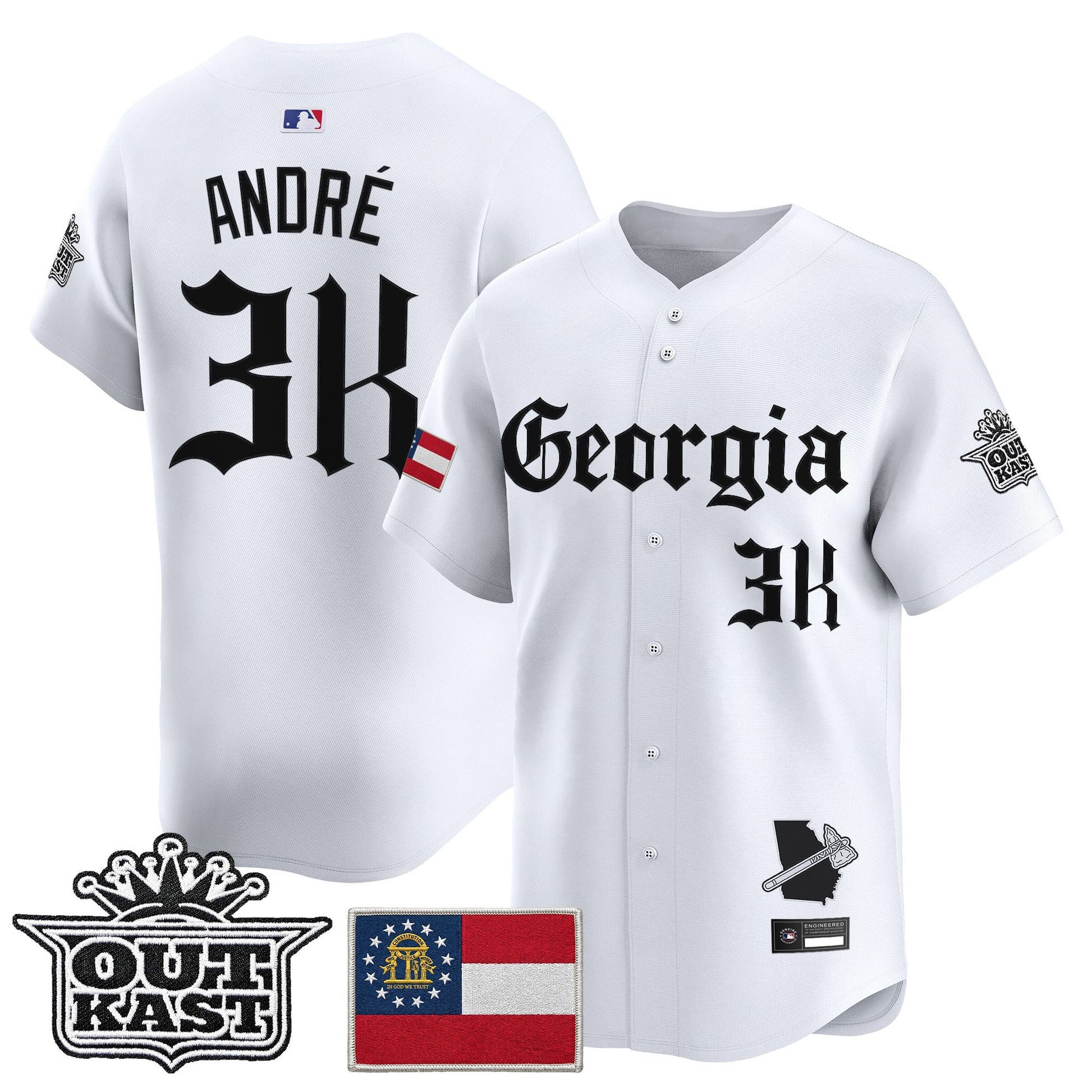 Men's Atlanta Braves 'Georgia x Outkast Gothic Edition' Vapor Premier Limited Jersey - All Stitched