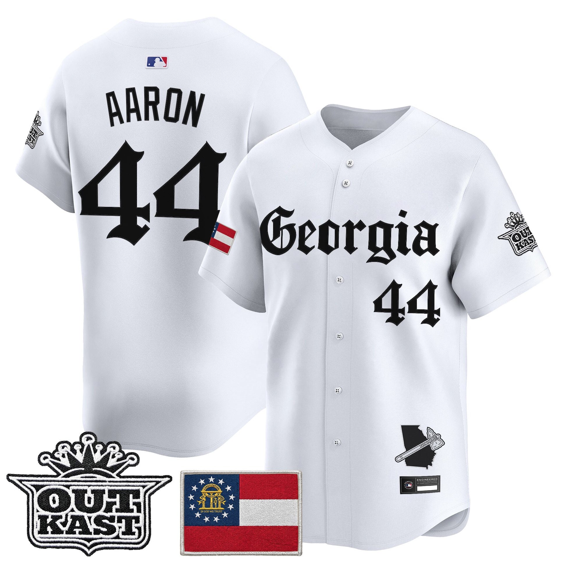 Men's Atlanta Braves 'Georgia x Outkast Gothic Edition' Vapor Premier Limited Jersey - All Stitched