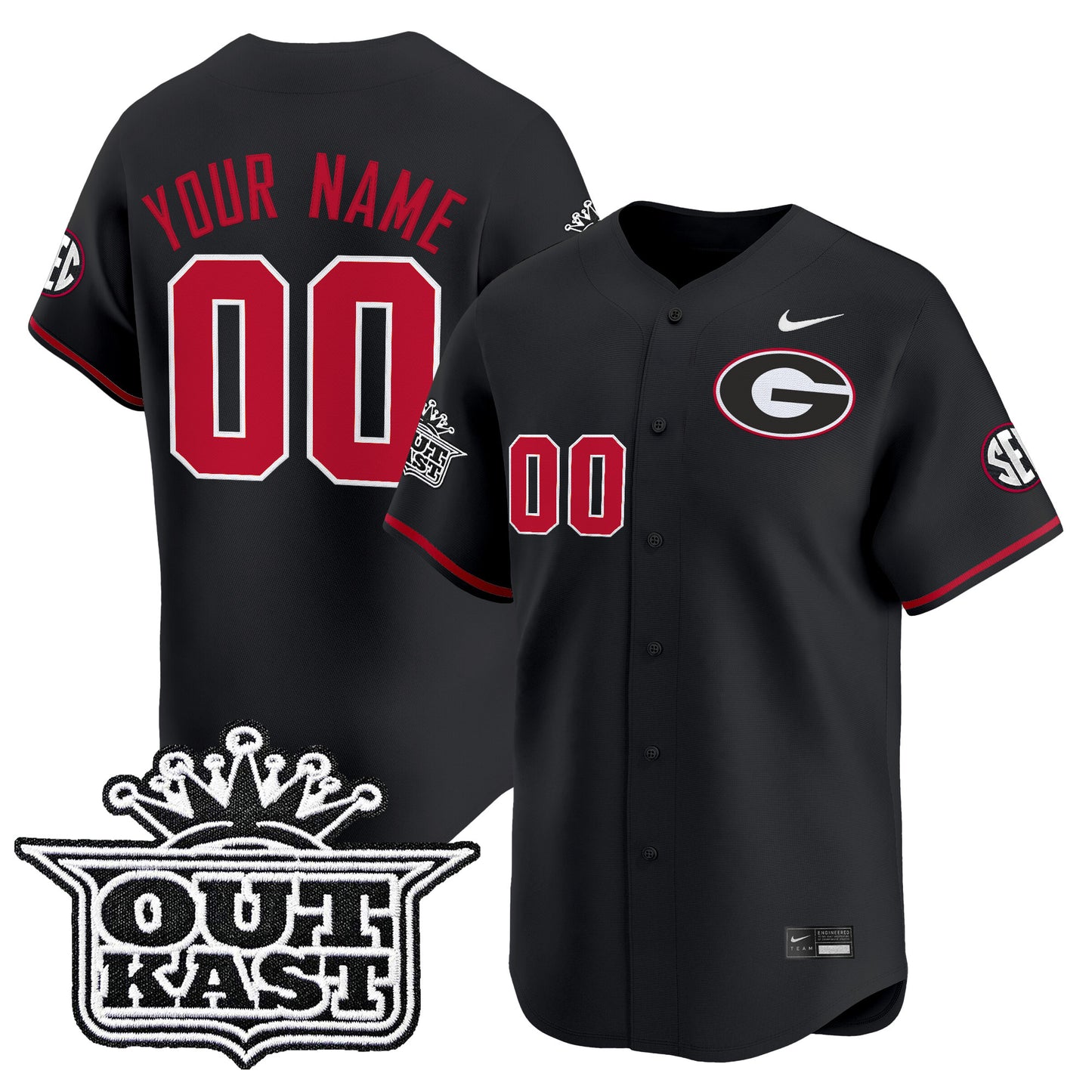 Georgia Bulldogs Baseball x Outkast Vapor Premier Limited Custom Jersey - All Stitched