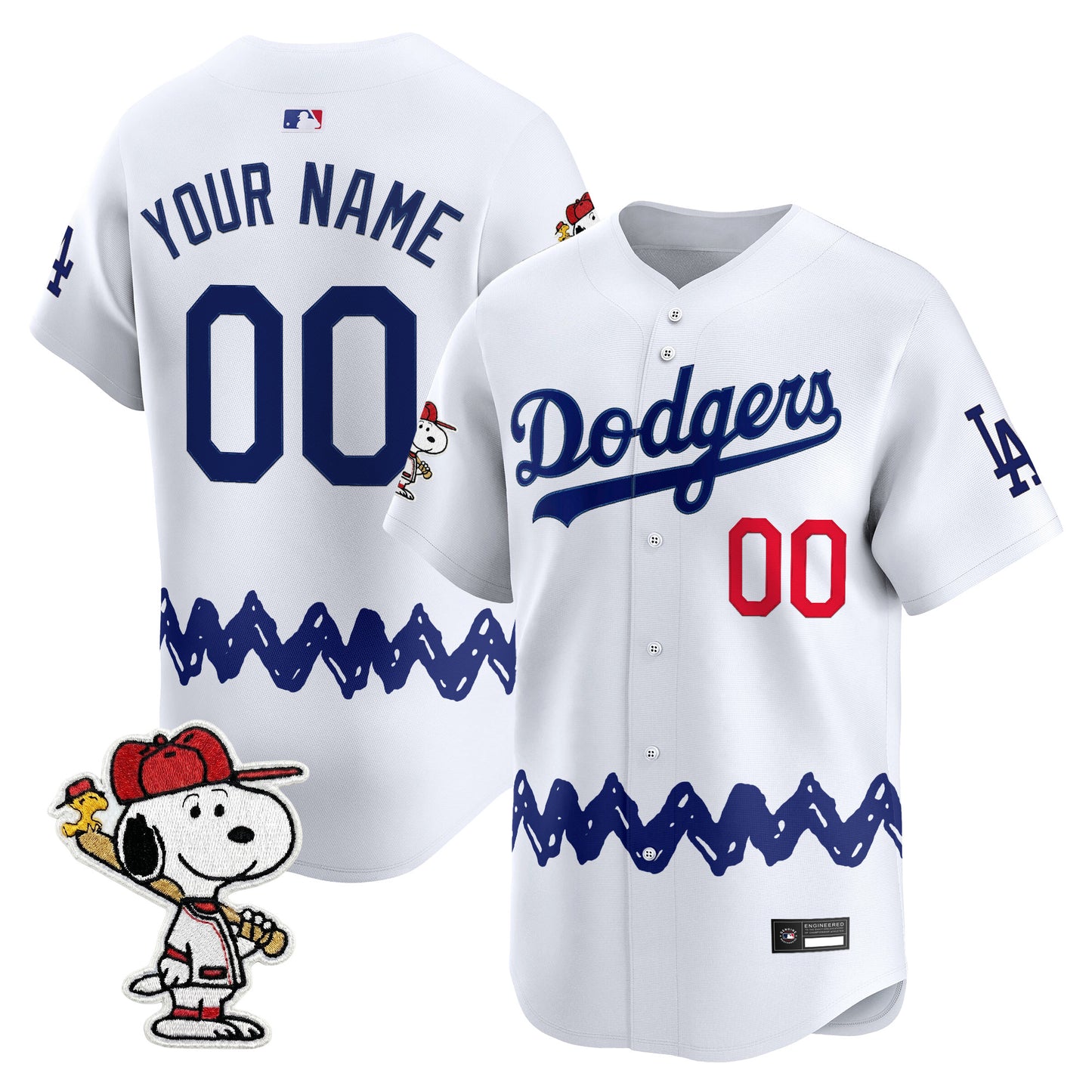 Los Angeles Dodgers x Peanuts Vapor Premier Limited Custom Jersey - Stitched