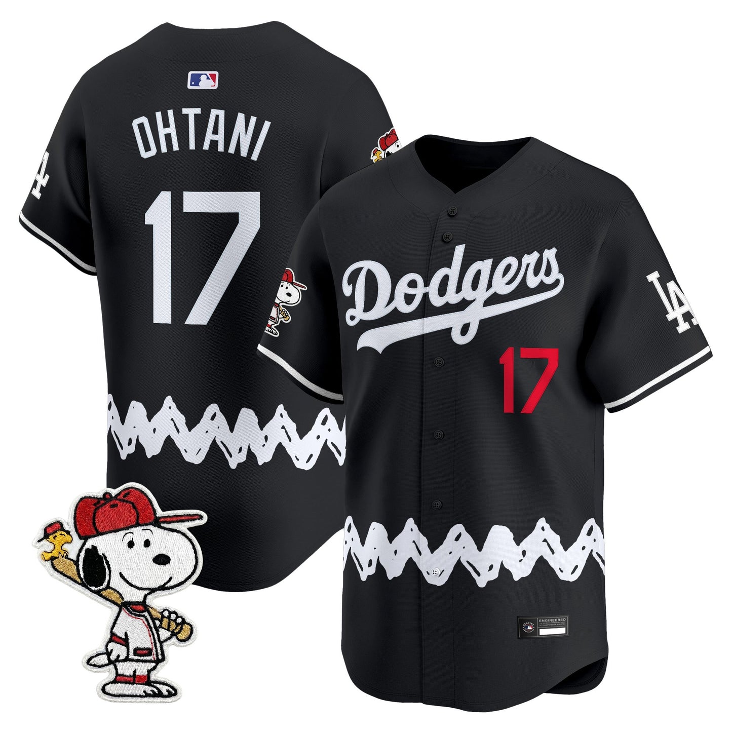 Men's Los Angeles Dodgers x Peanuts Vapor Premier Limited Jersey - Stitched