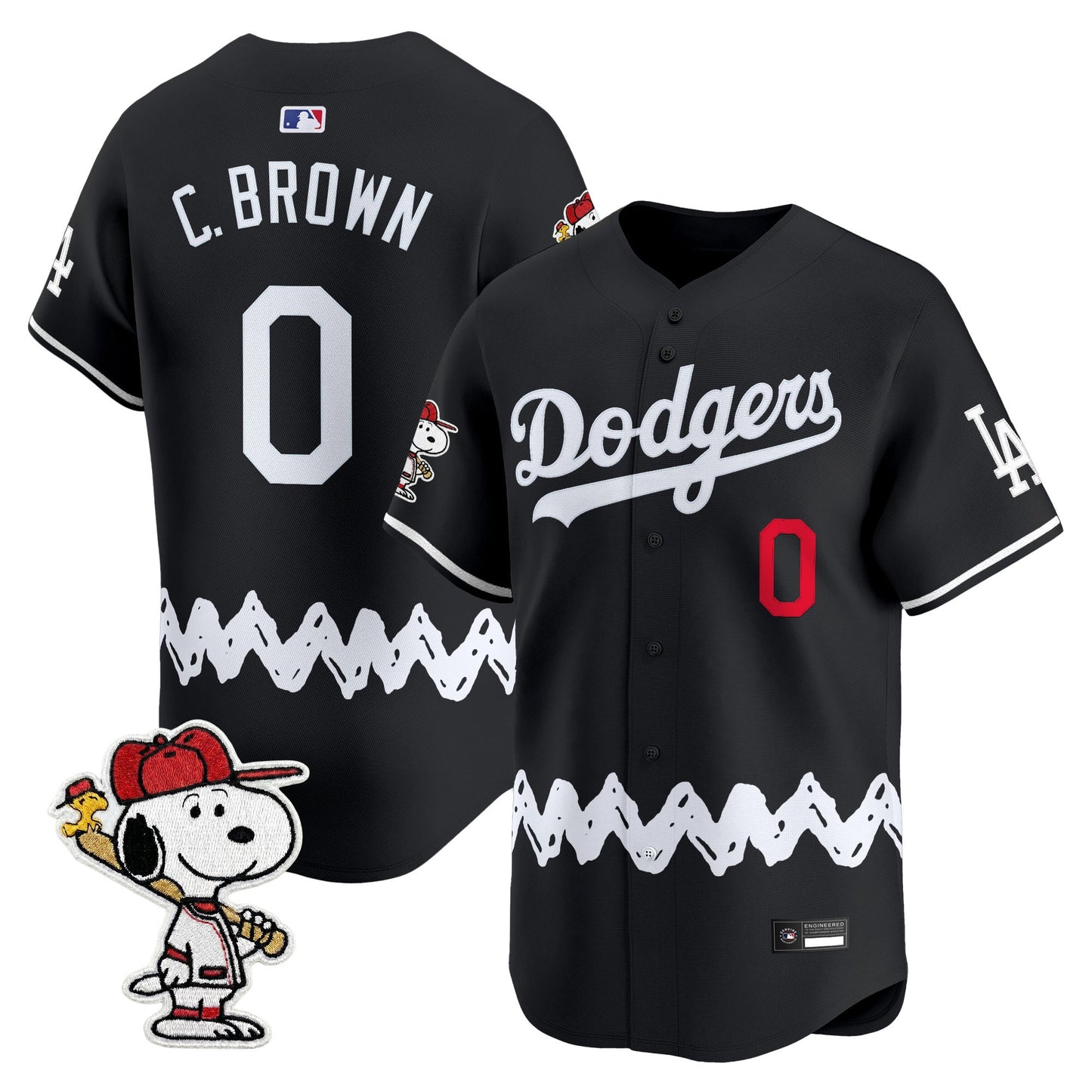 Men's Los Angeles Dodgers x Peanuts Vapor Premier Limited Jersey - Stitched