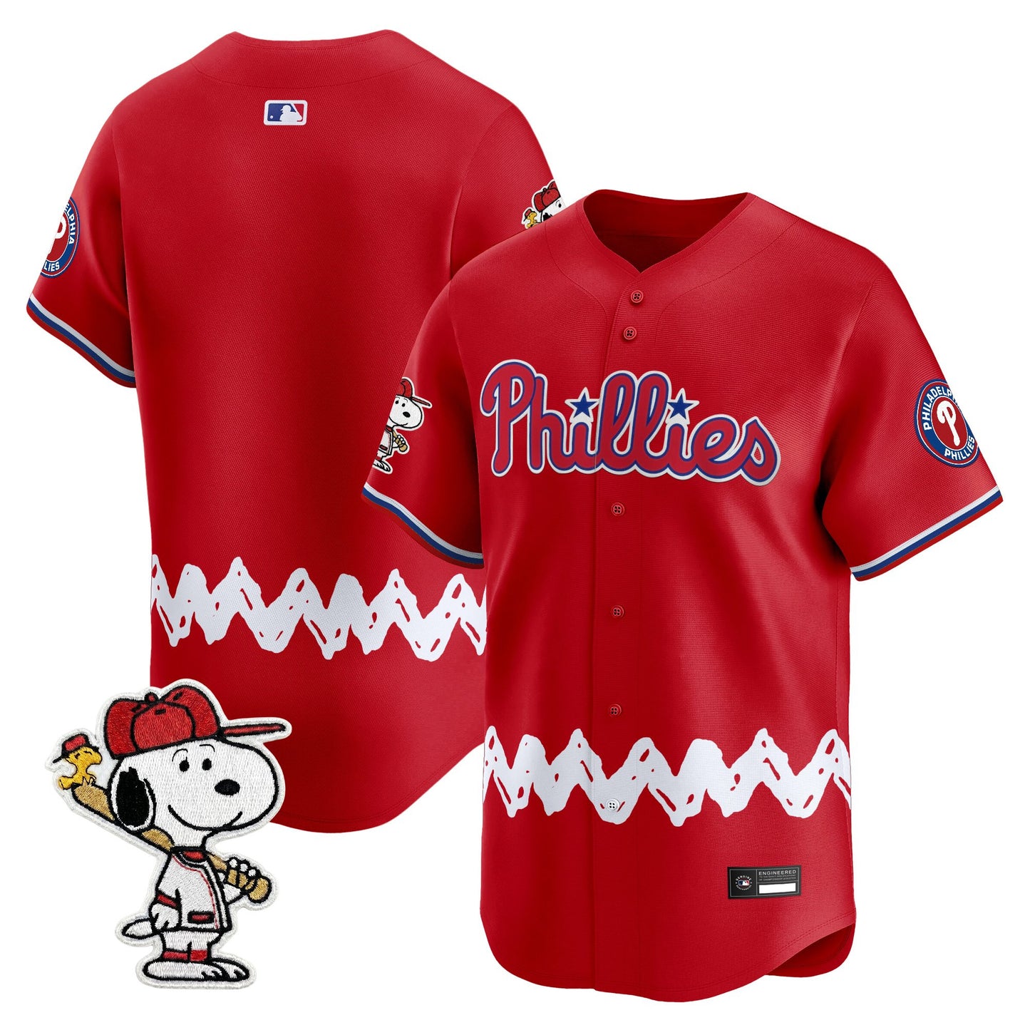 Men's Philadelphia Phillies x Peanuts Vapor Premier Limited Jersey - Stitched