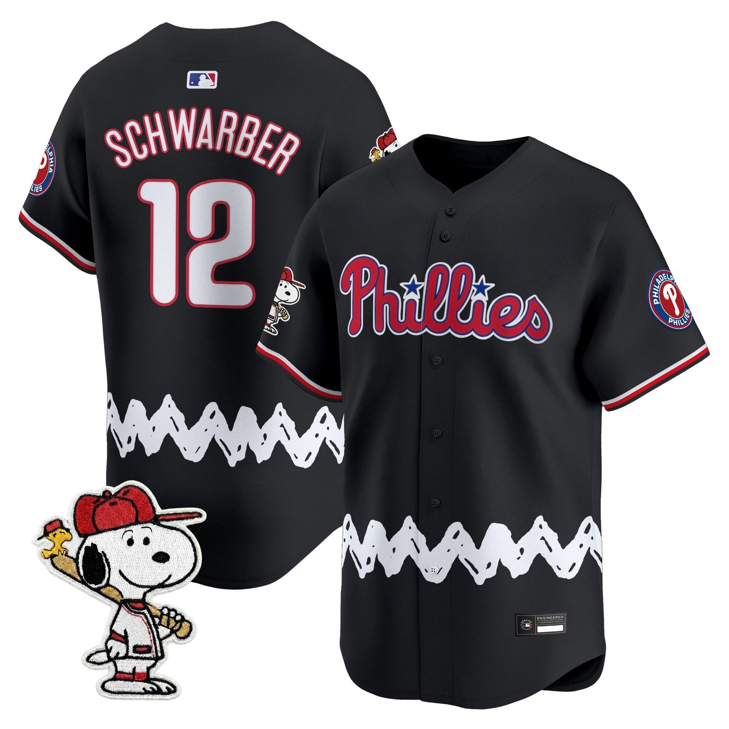 Men's Philadelphia Phillies x Peanuts Vapor Premier Limited Jersey - Stitched