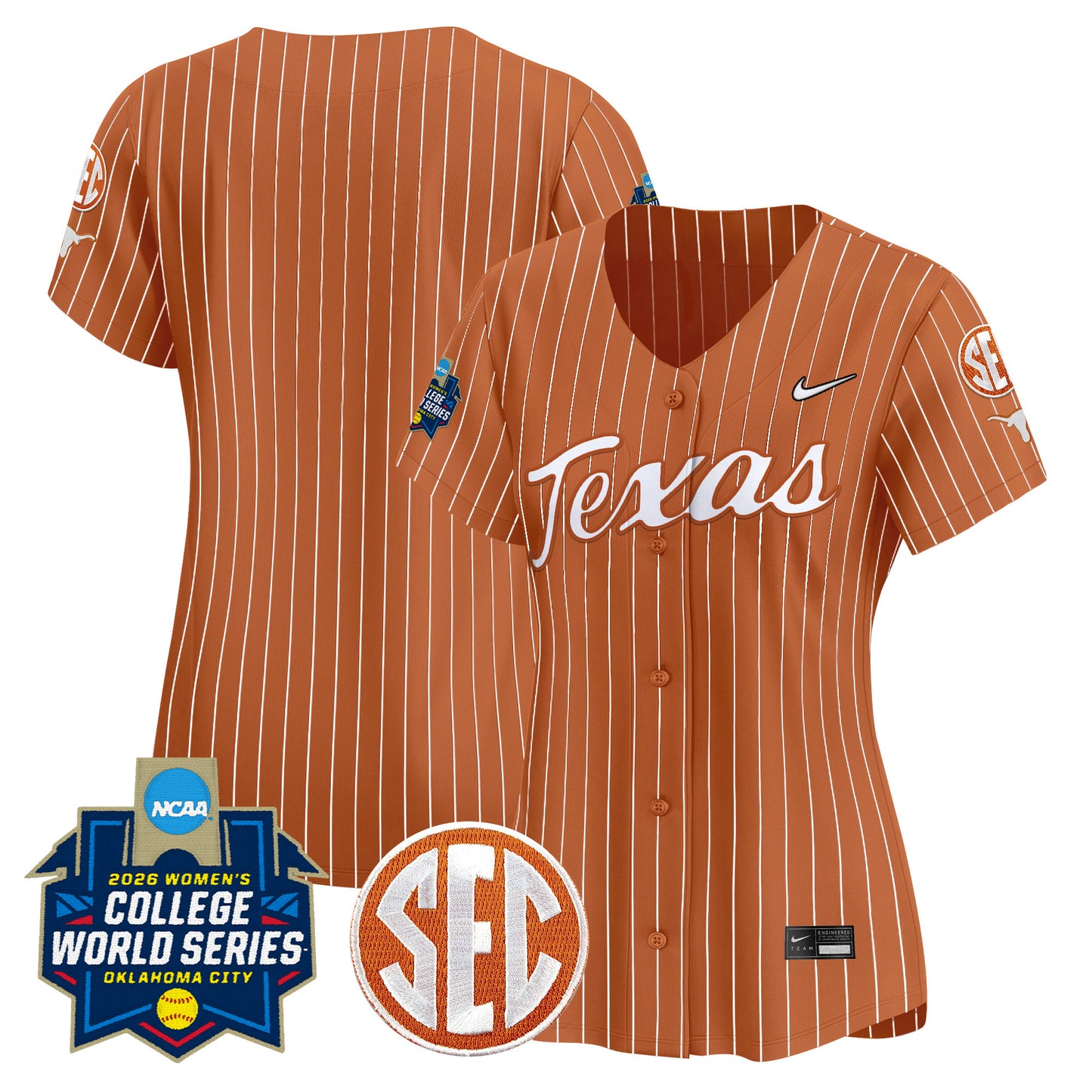 Women's Texas Longhorns Softball 2026 World Series (WCWS) Vapor Premier Limited Jersey - All Stitched