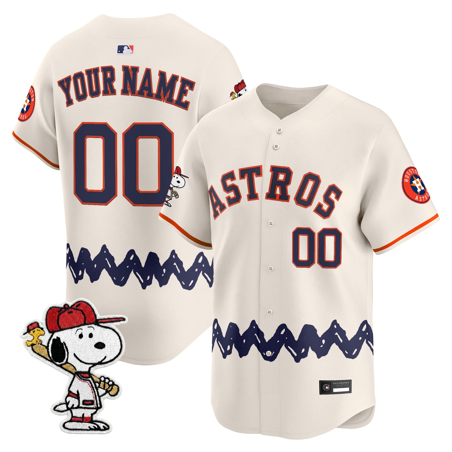 Houston Astros x Peanuts Vapor Premier Limited Custom Jersey - Stitched
