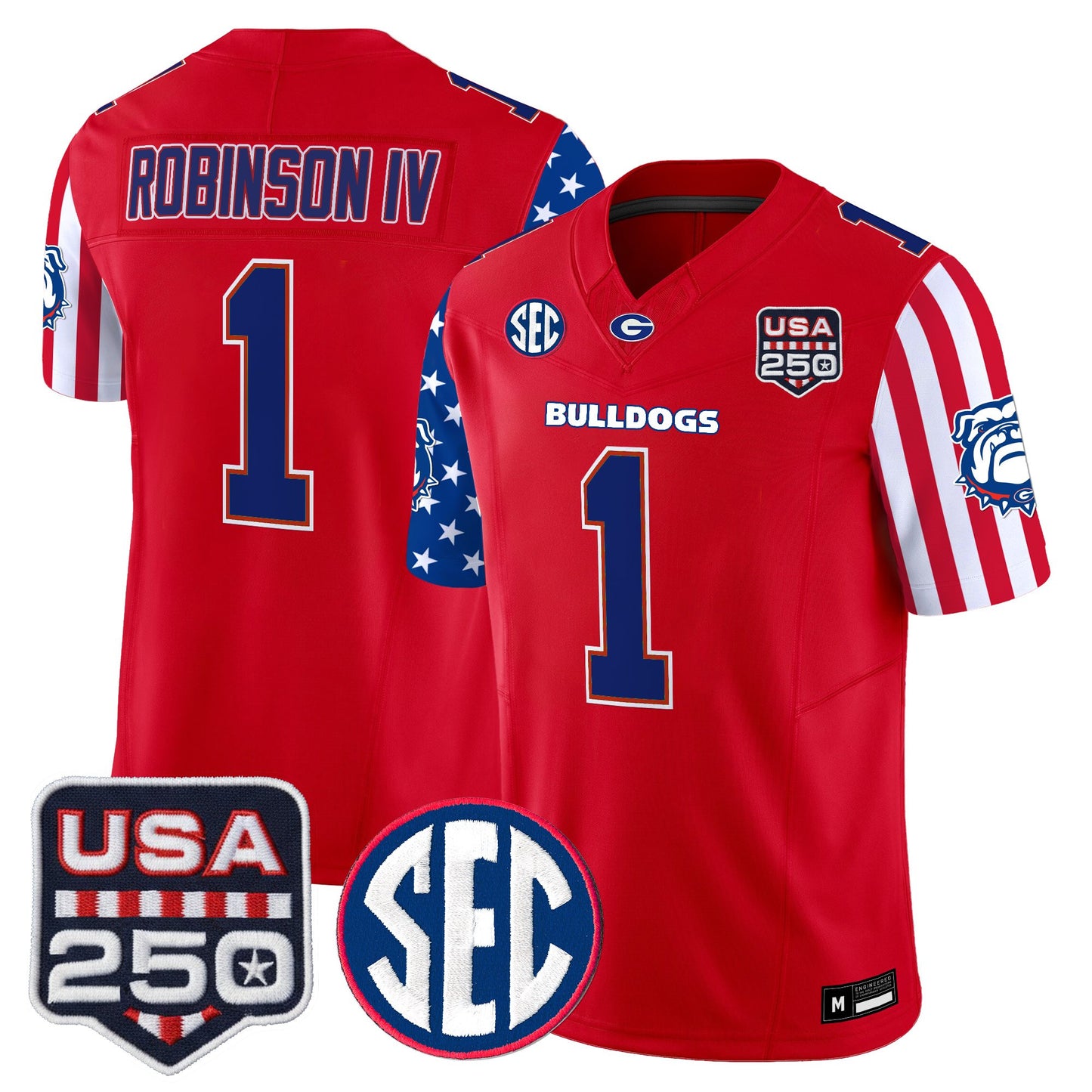 Men's Georgia Bulldogs "America 250 Edition" Vapor Limited Jersey - All Stitched