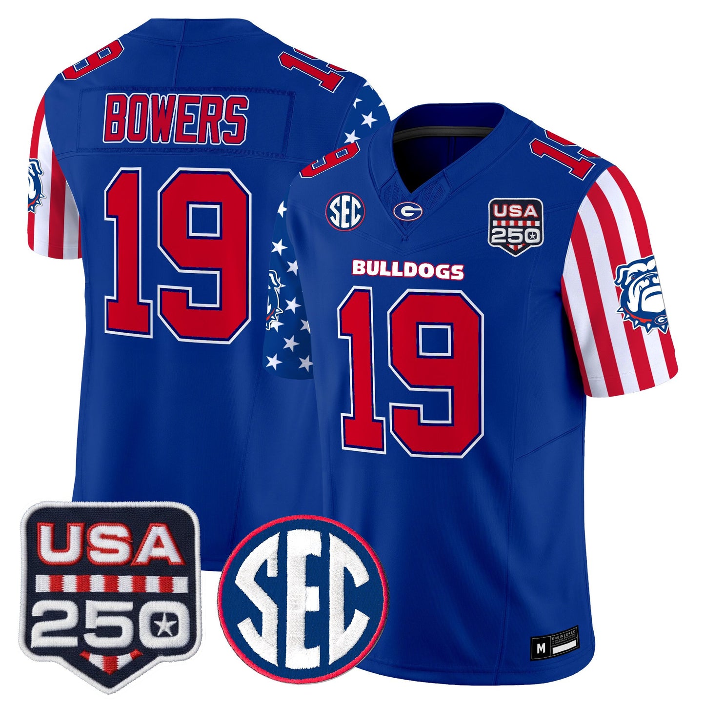 Men's Georgia Bulldogs "America 250 Edition" Vapor Limited Jersey - All Stitched