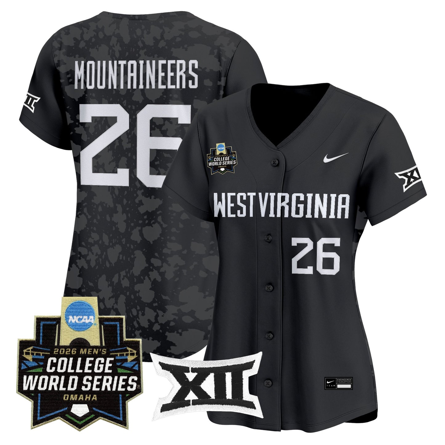 Women's West Virginia Mountaineers 2026 World Series Patch Vapor Premier Limited Jersey - All Stitched