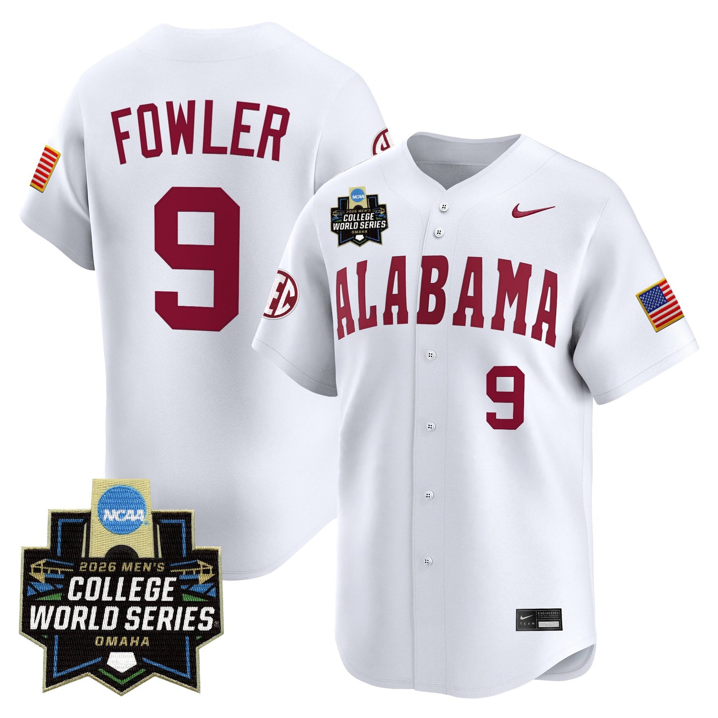 Men's Alabama Crimson Tide 2026 World Series Vapor Premier Limited Jersey - All Stitched