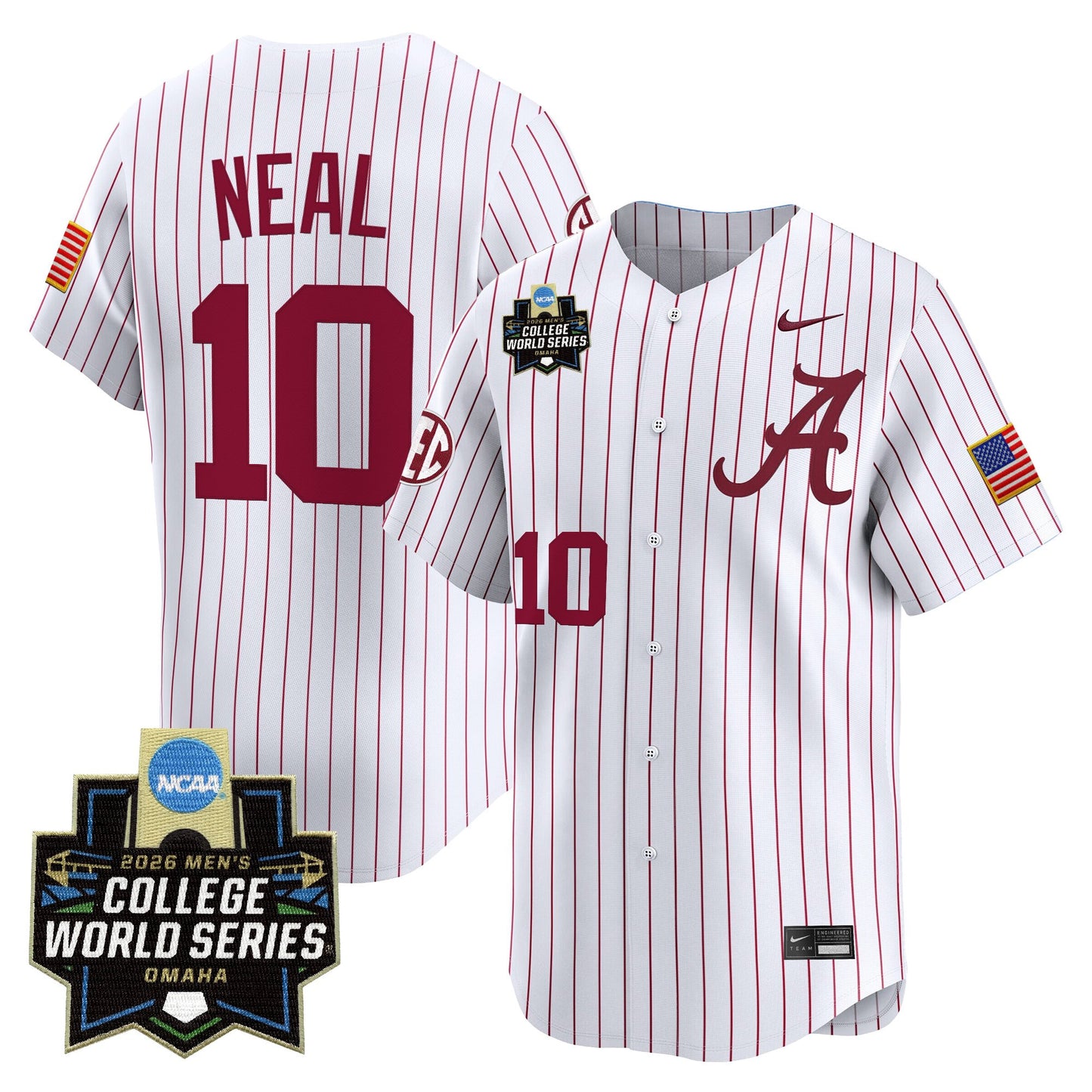 Men's Alabama Crimson Tide 2026 World Series Vapor Premier Limited Jersey - All Stitched