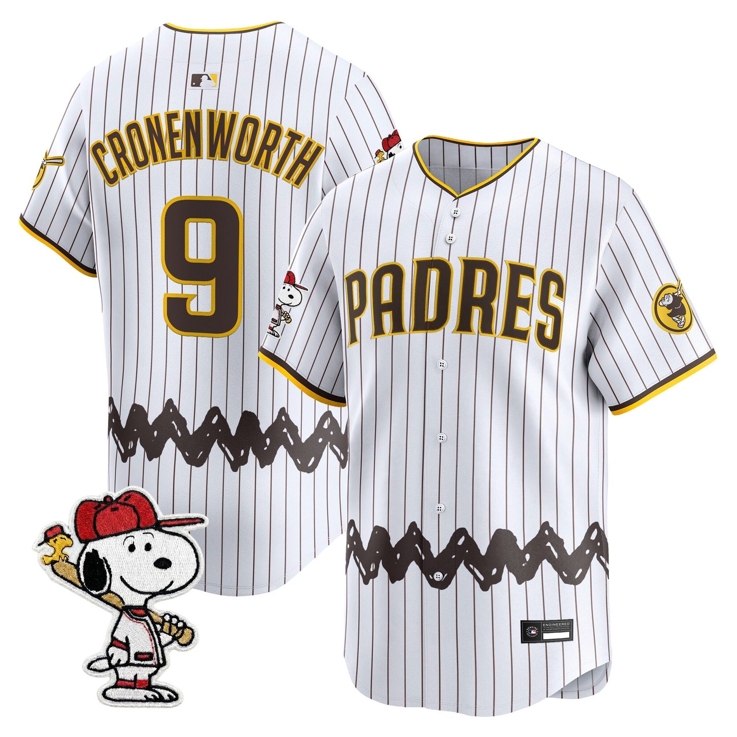 Men's Padres x Peanuts Vapor Premier Limited Jersey - Stitched