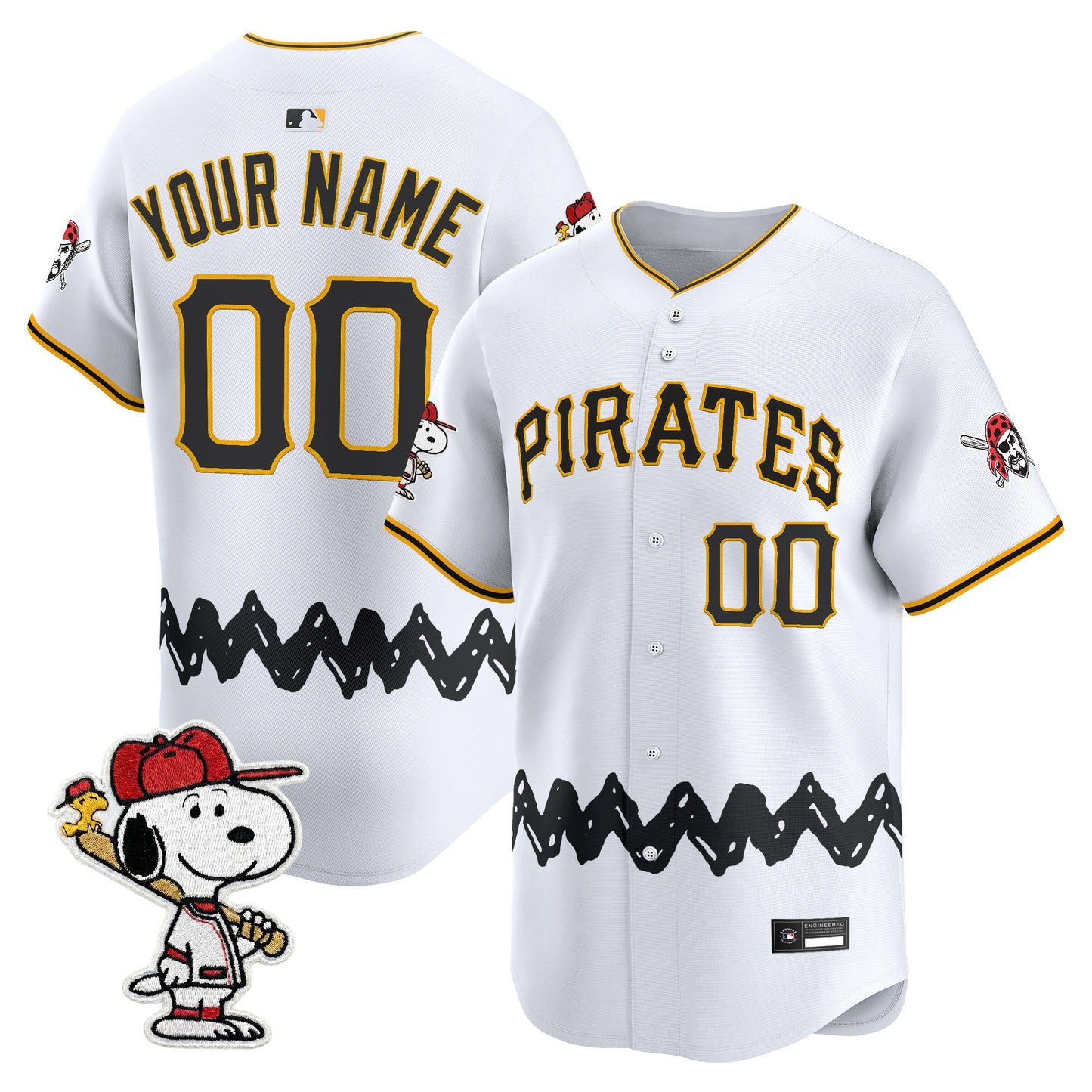 Pittsburgh Pirates x Peanuts Vapor Premier Limited Custom Jersey - Stitched
