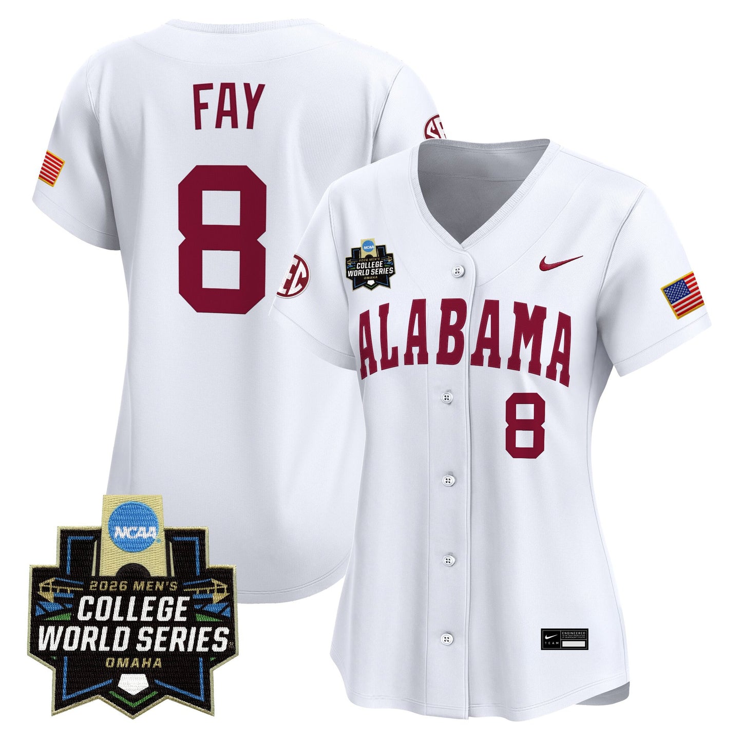 Women's Alabama Crimson Tide 2026 World Series Vapor Premier Limited Jersey - All Stitched