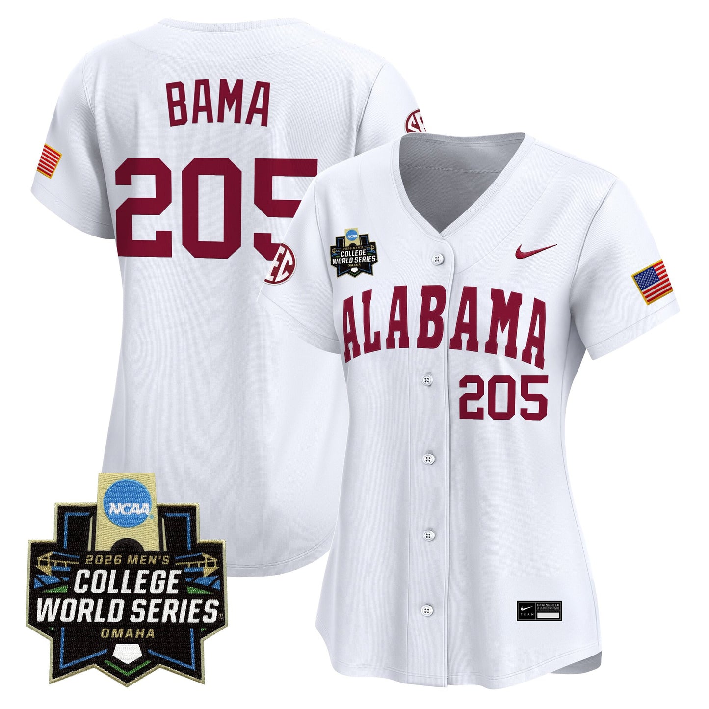 Women's Alabama Crimson Tide 2026 World Series Vapor Premier Limited Jersey - All Stitched