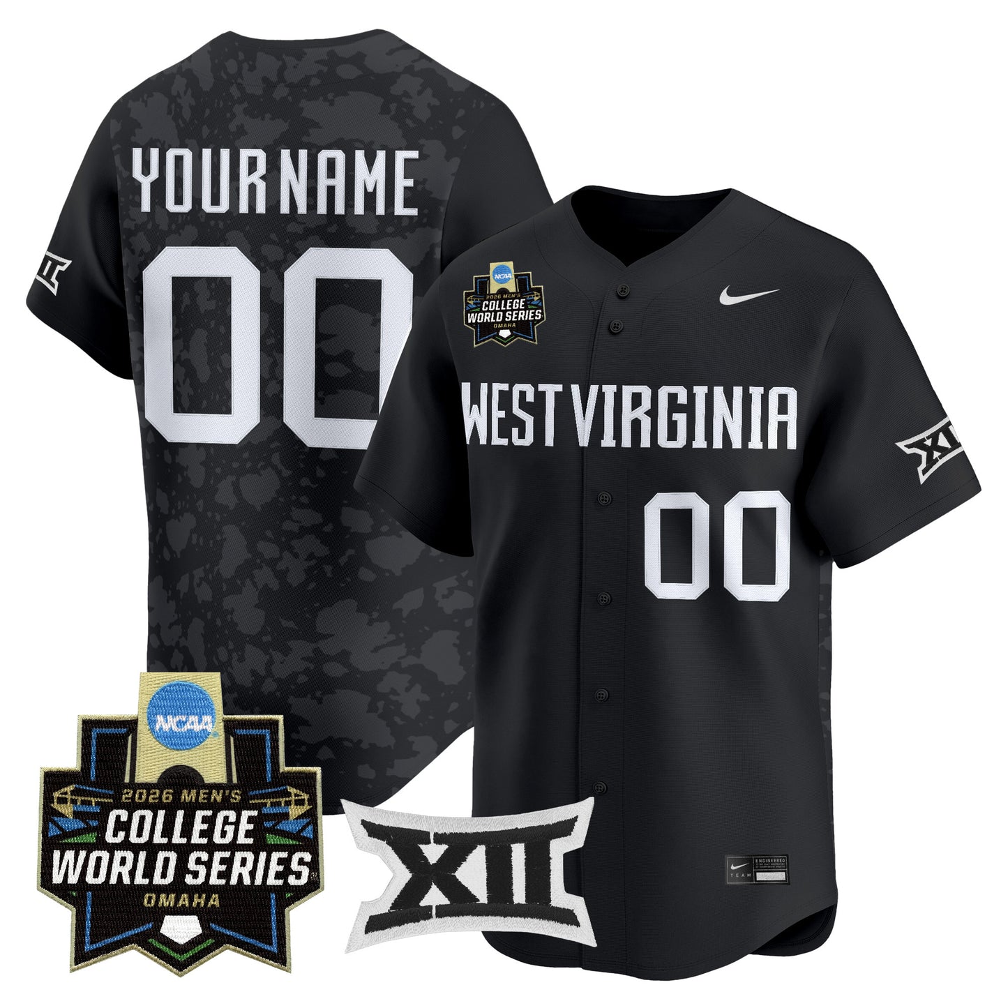 West Virginia Mountaineers 2026 World Series Vapor Premier Limited Custom Jersey V2 - All Stitched