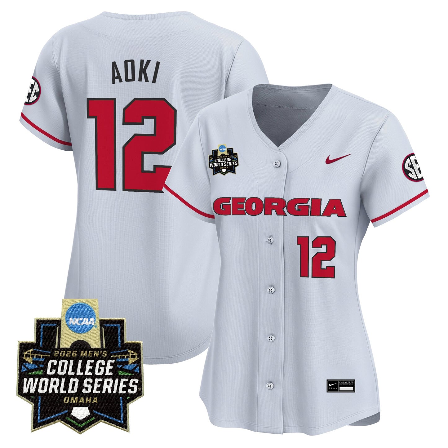 Women's Georgia Bulldogs Baseball 2026 World Series Vapor Premier Limited Jersey - All Stitched